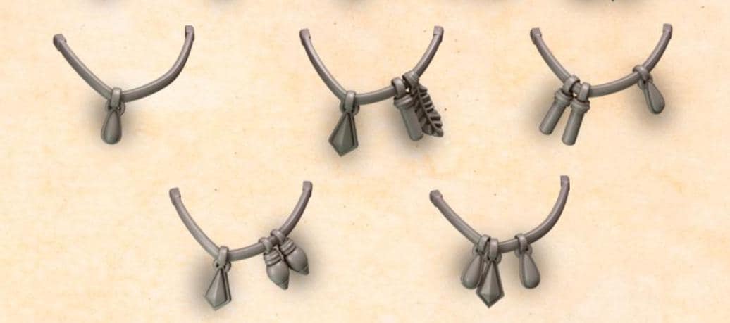10x Greytide Studios Crimson lords Necklaces