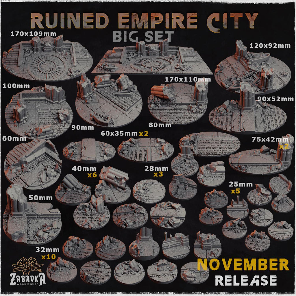 Ruined Empire City - Bases & Toppers by Zabavka Workshop