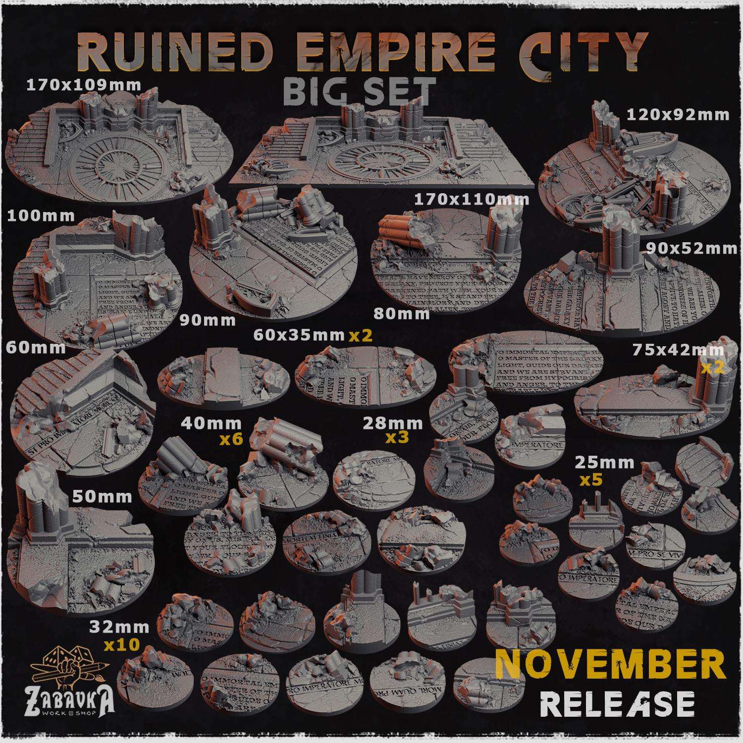 Ruined Empire City - Bases & Toppers by Zabavka Workshop