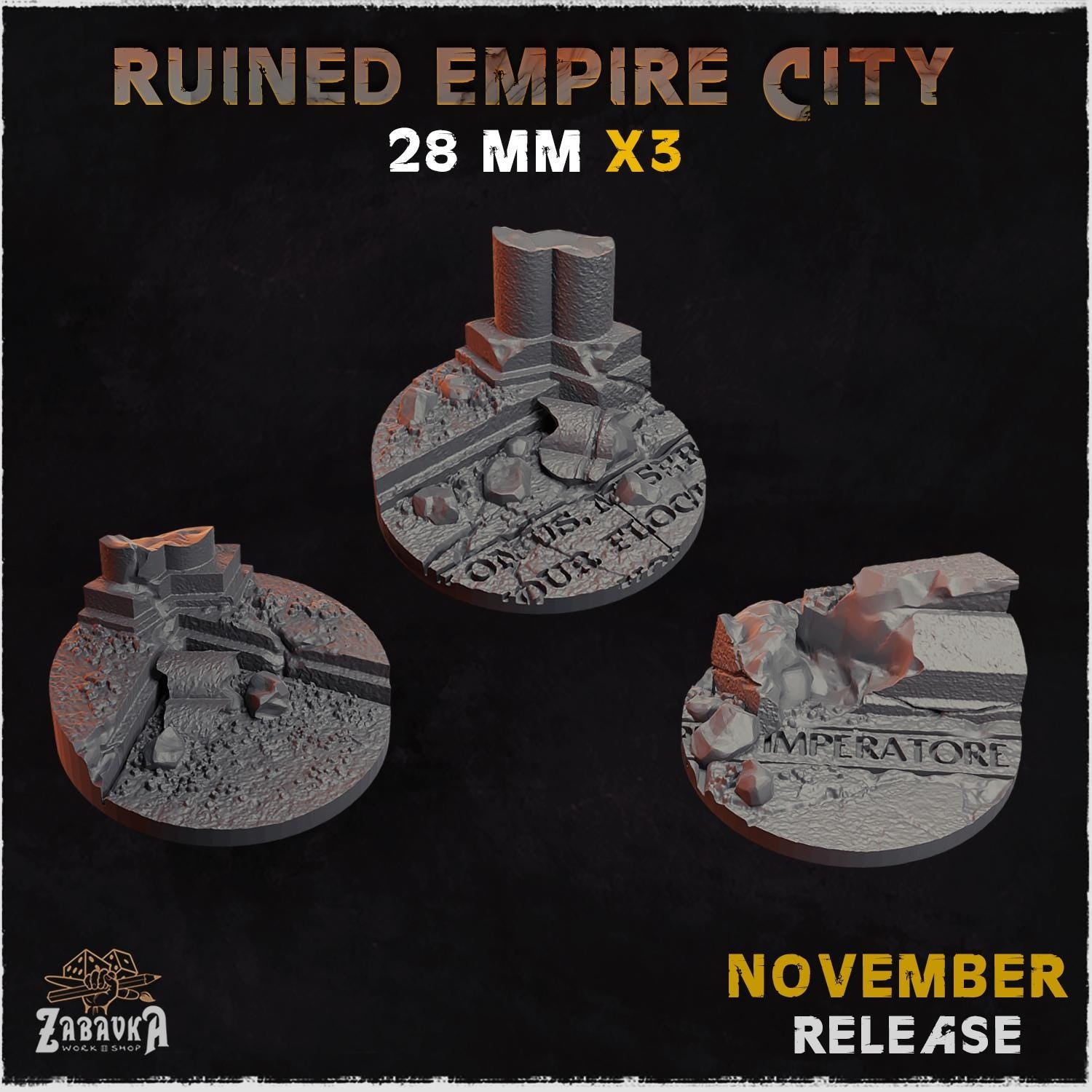 Ruined Empire City - Bases & Toppers by Zabavka Workshop
