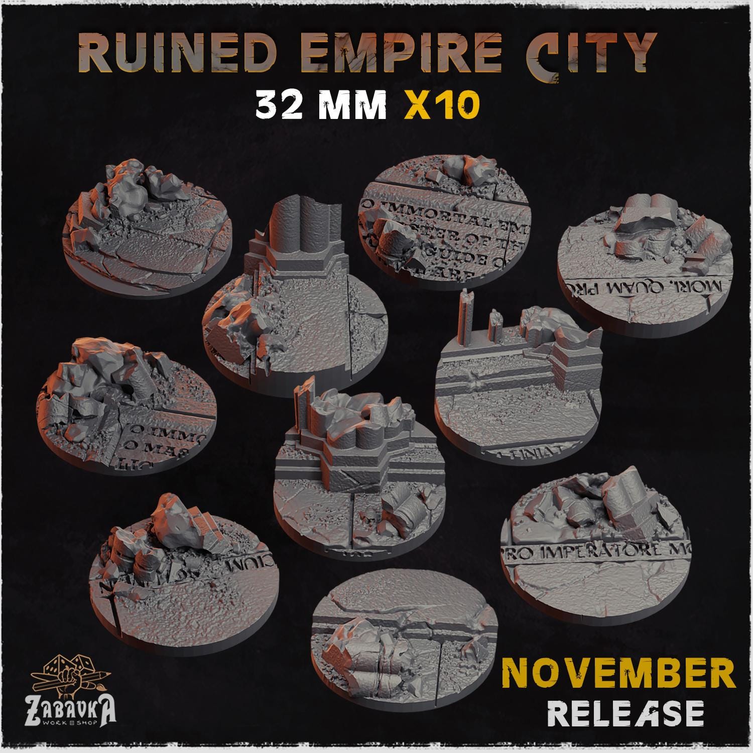 Ruined Empire City - Bases & Toppers by Zabavka Workshop