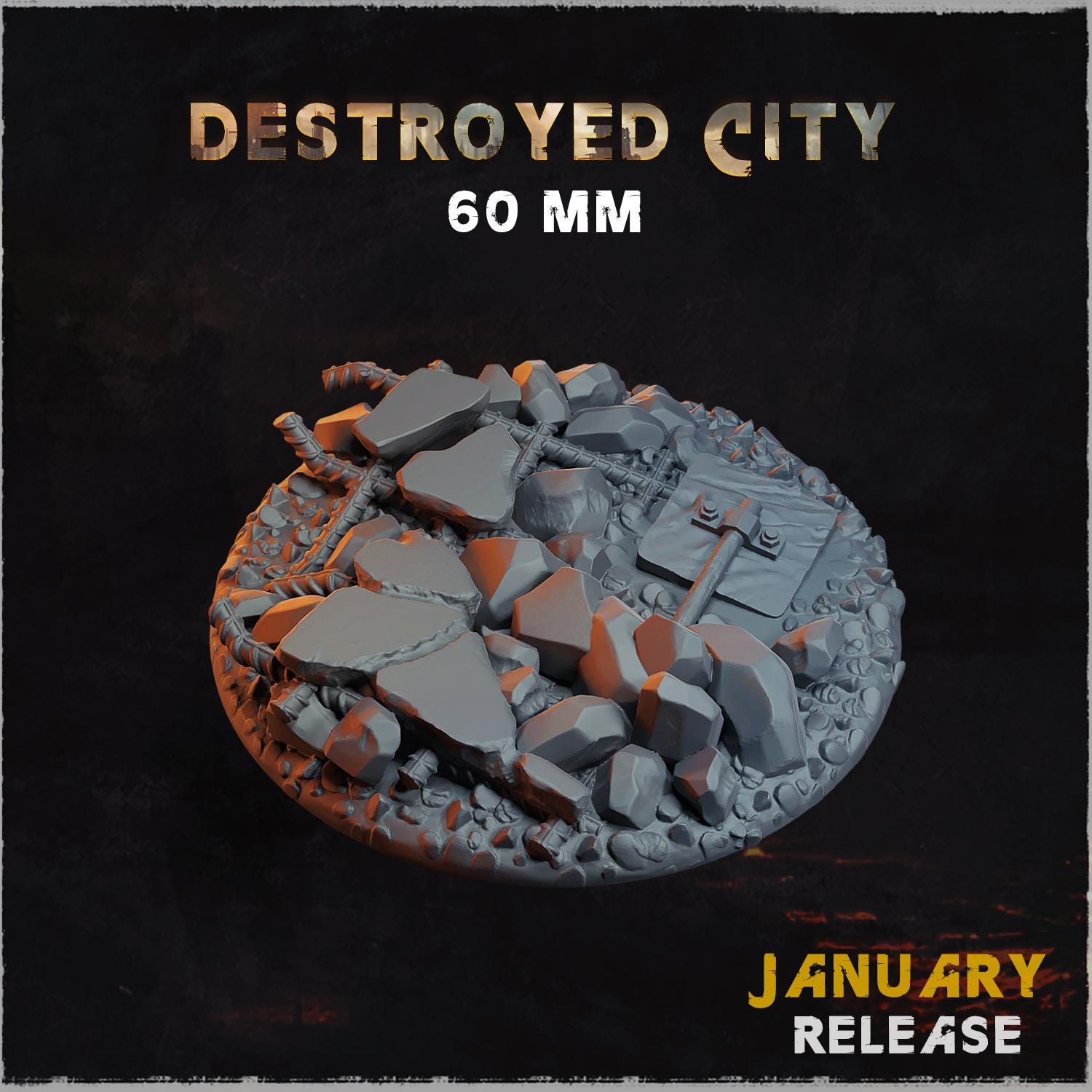 Destroyed City - Bases & Toppers by Zabavka Workshop