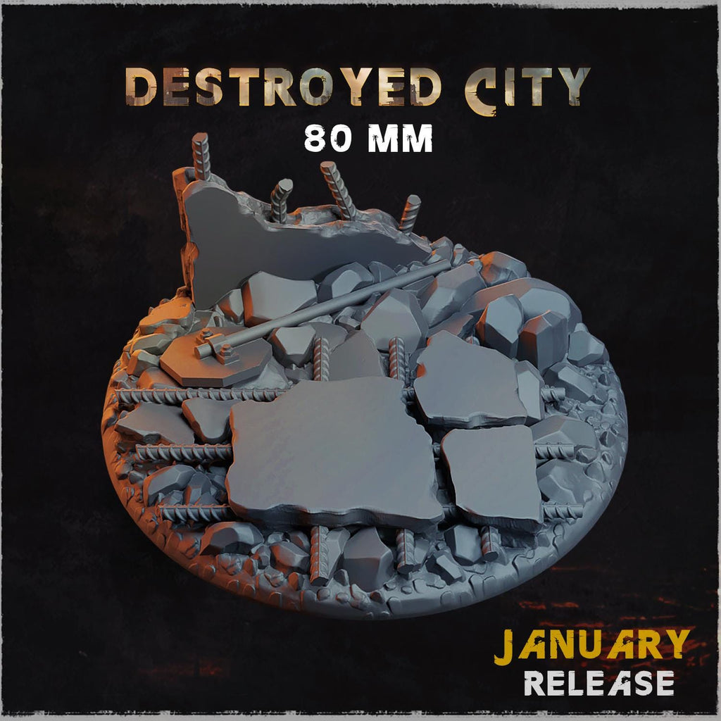 Destroyed City - Bases & Toppers by Zabavka Workshop