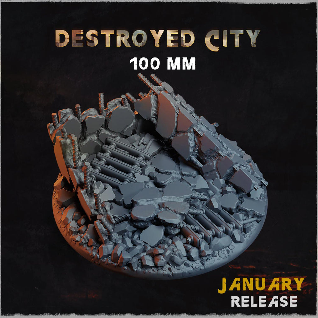 Destroyed City - Bases & Toppers by Zabavka Workshop