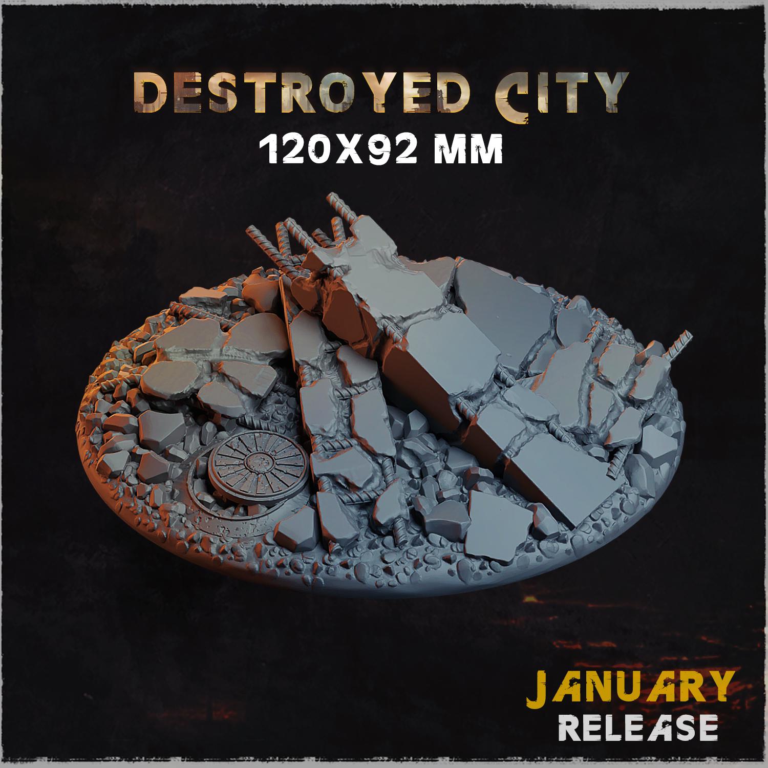 Destroyed City - Bases & Toppers by Zabavka Workshop