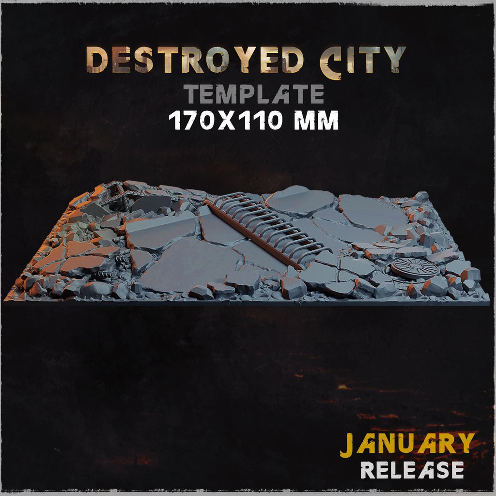 Destroyed City - Bases & Toppers by Zabavka Workshop