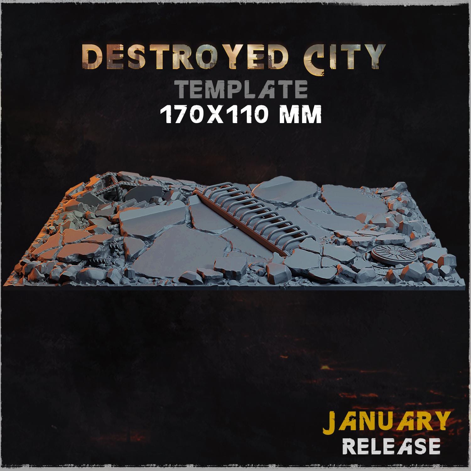 Destroyed City - Bases & Toppers by Zabavka Workshop