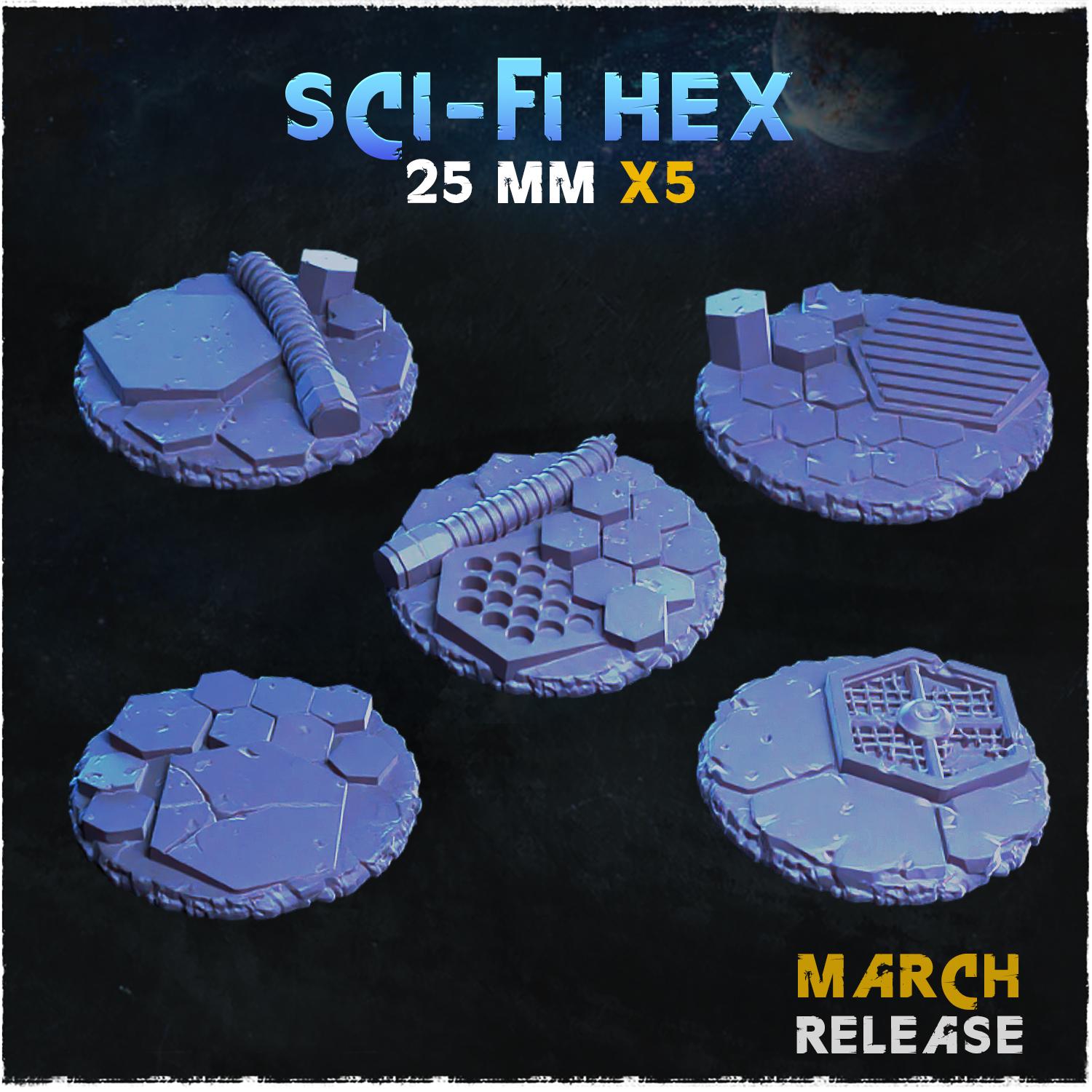 Sci fi hex - Bases & Toppers by Zabavka Workshop