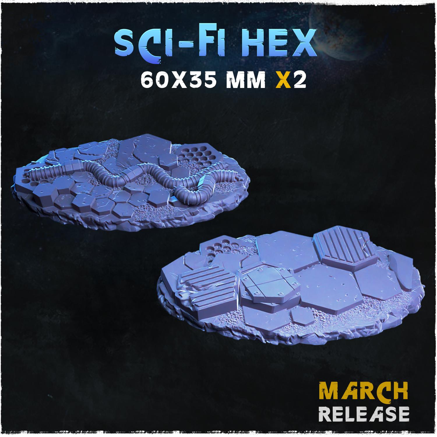 Sci fi hex - Bases & Toppers by Zabavka Workshop
