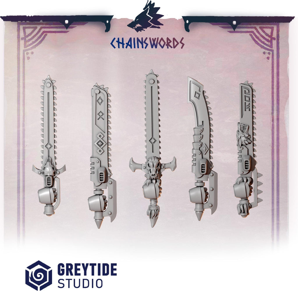 5x Greytide Studios Primal hounds chainswords upgrade kit