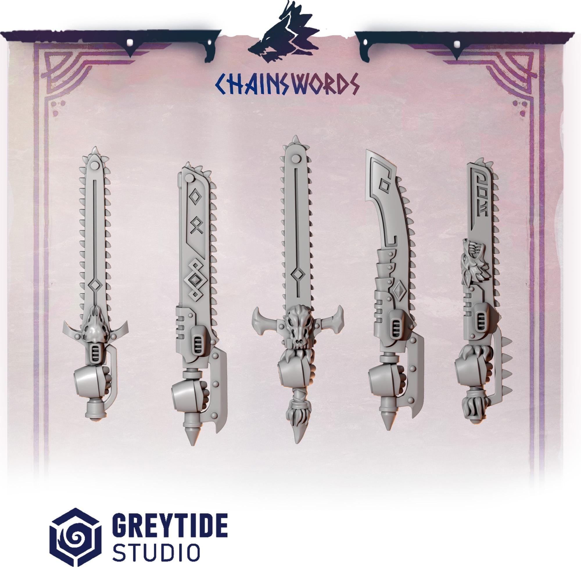 5x Greytide Studios Primal hounds chainswords upgrade kit