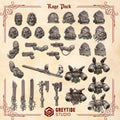 Greytide Studios Crimson lords Rage pack upgrade kit- Sci-fi Warrior