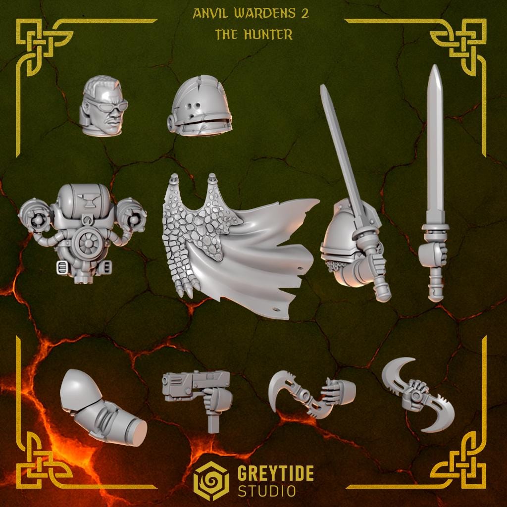 NEW Greytide Studios Anvil Warden The Hunter Pack