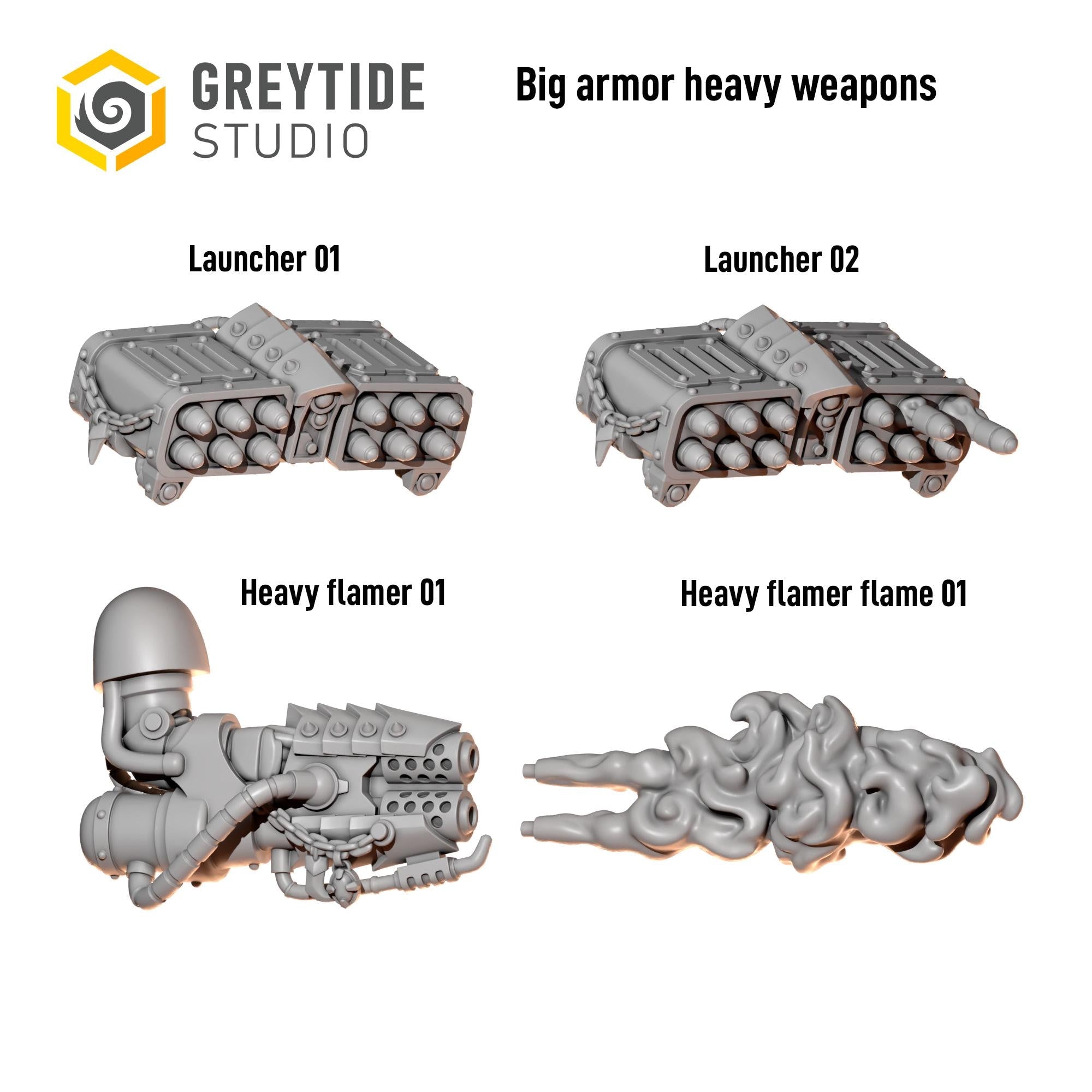4x NEW Greytide Studios Anvil Warden big armor heavy weapons