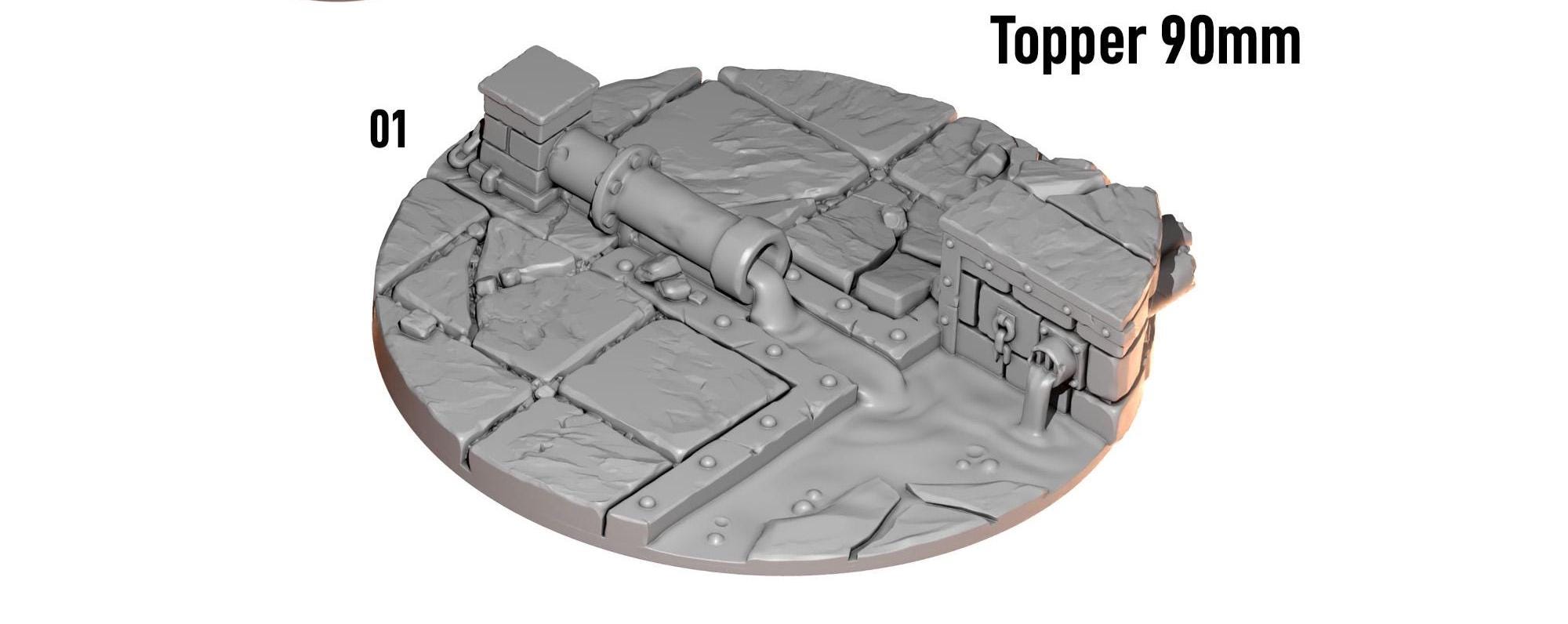 Greytide Studios Anvil Warden base 90mm topper