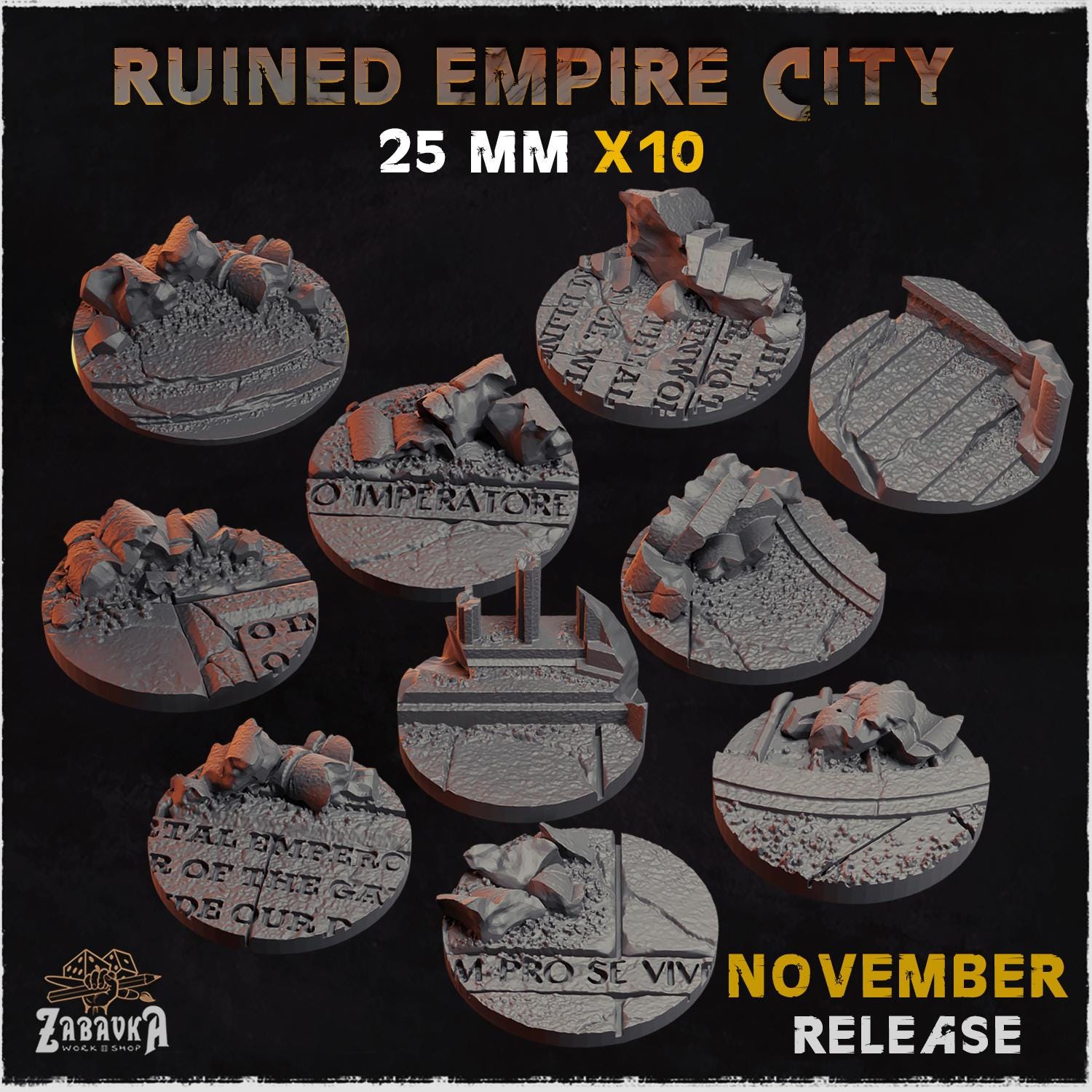 Ruined Empire City - Bases & Toppers by Zabavka Workshop