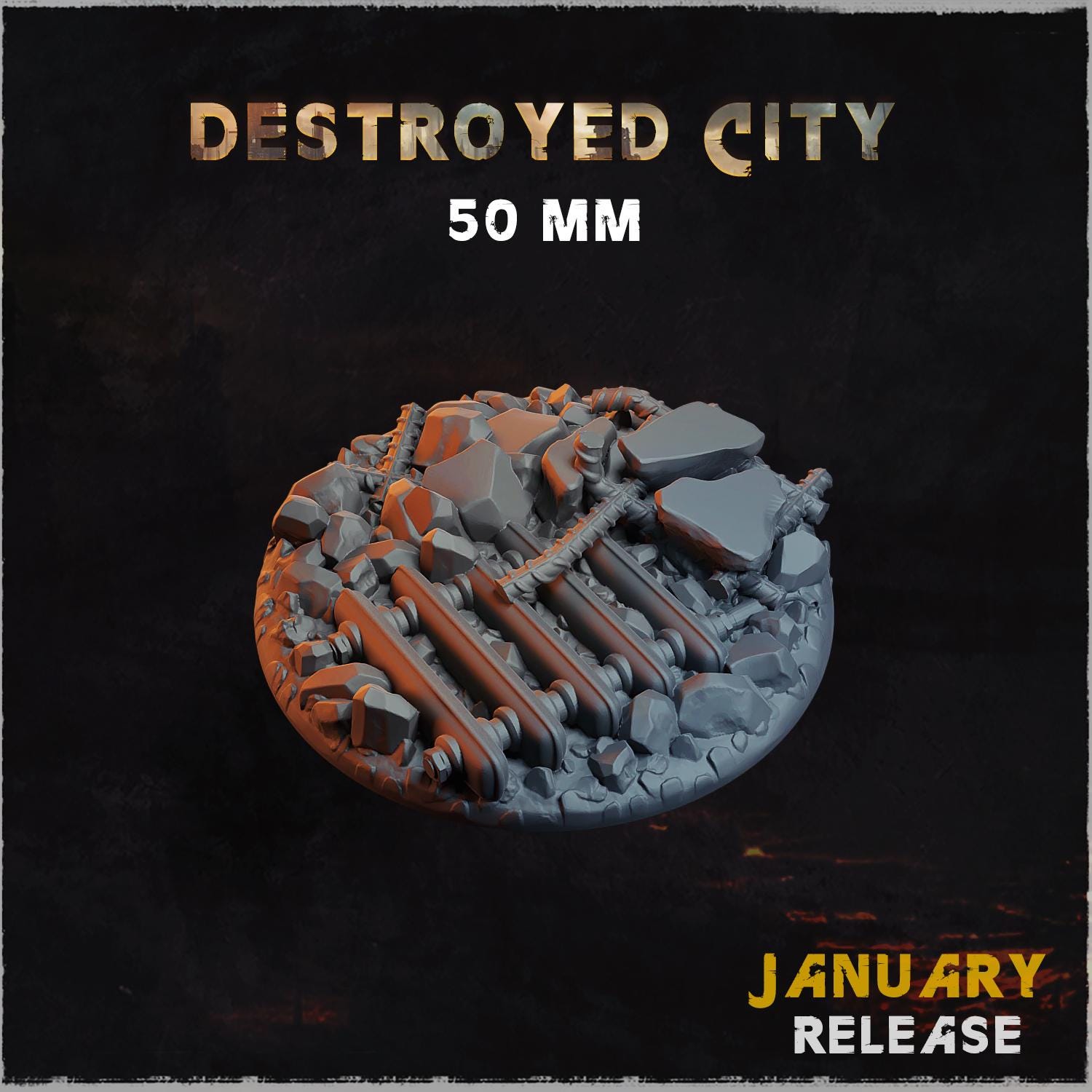 Destroyed City - Bases & Toppers by Zabavka Workshop
