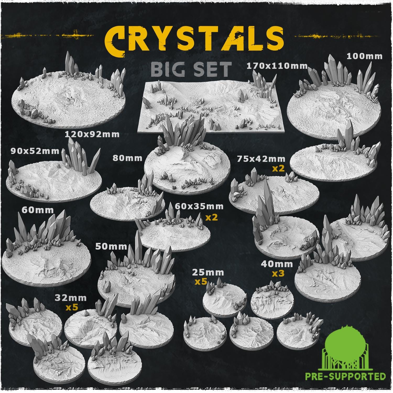 Crystals - Bases & Toppers by Zabavka Workshop