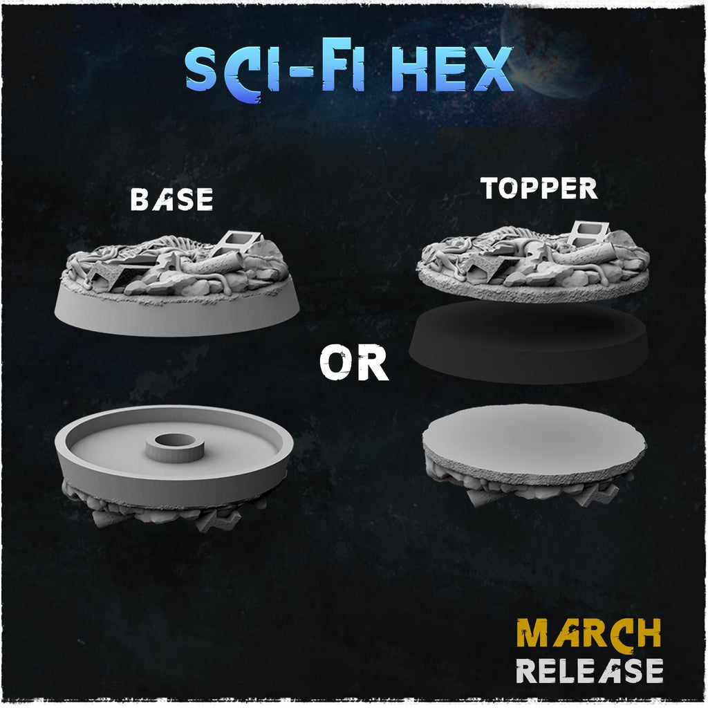 Sci fi hex - Bases & Toppers by Zabavka Workshop