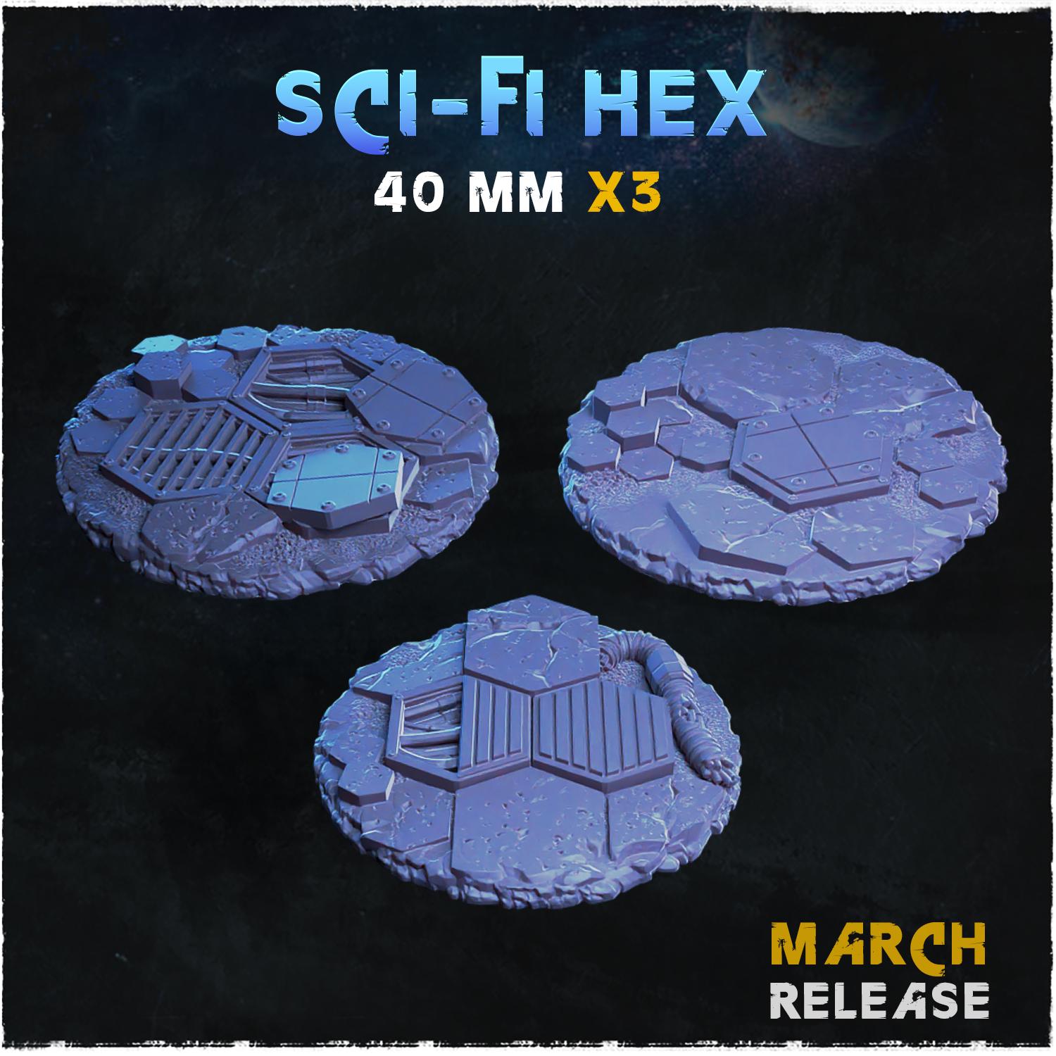 Sci fi hex - Bases & Toppers by Zabavka Workshop