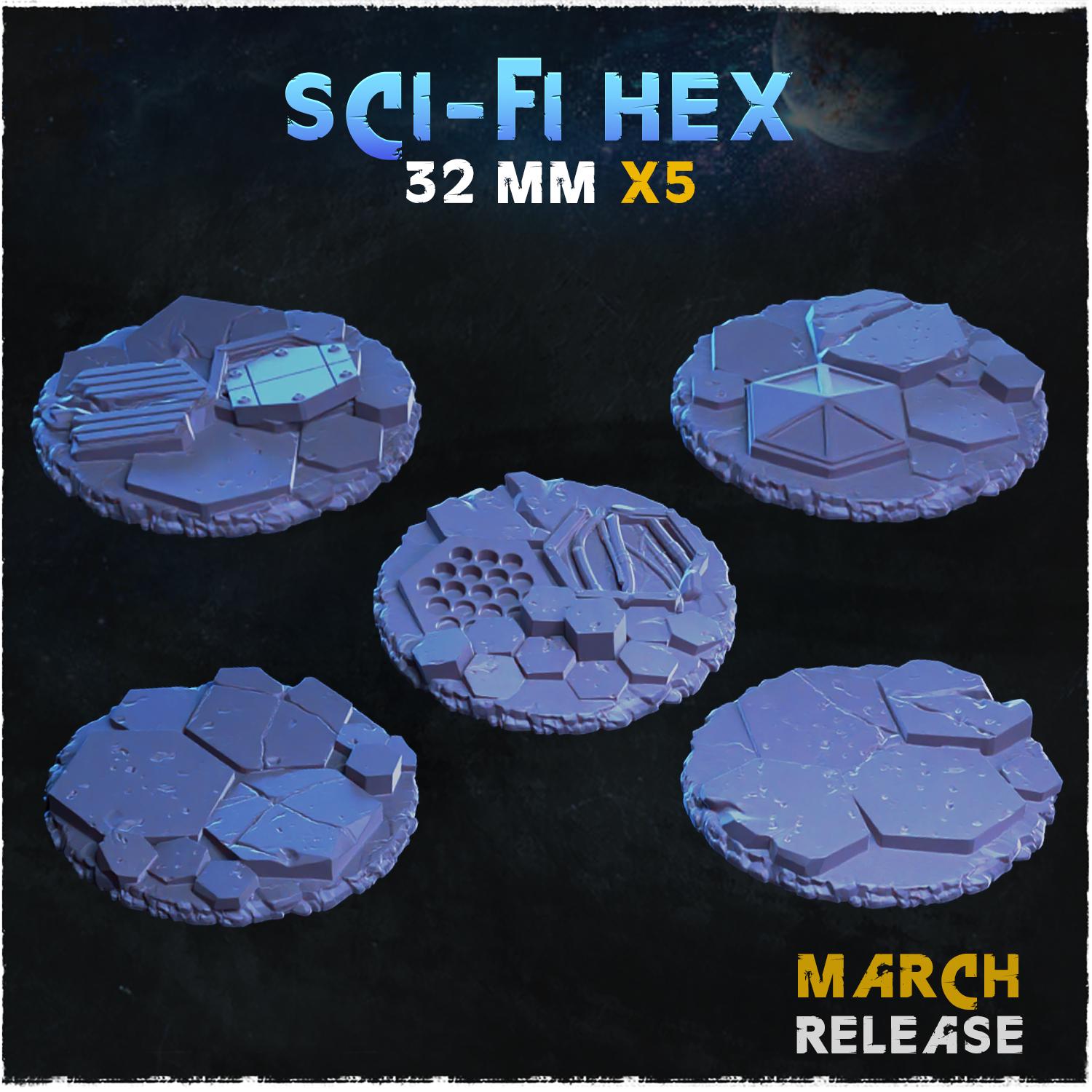 Sci fi hex - Bases & Toppers by Zabavka Workshop