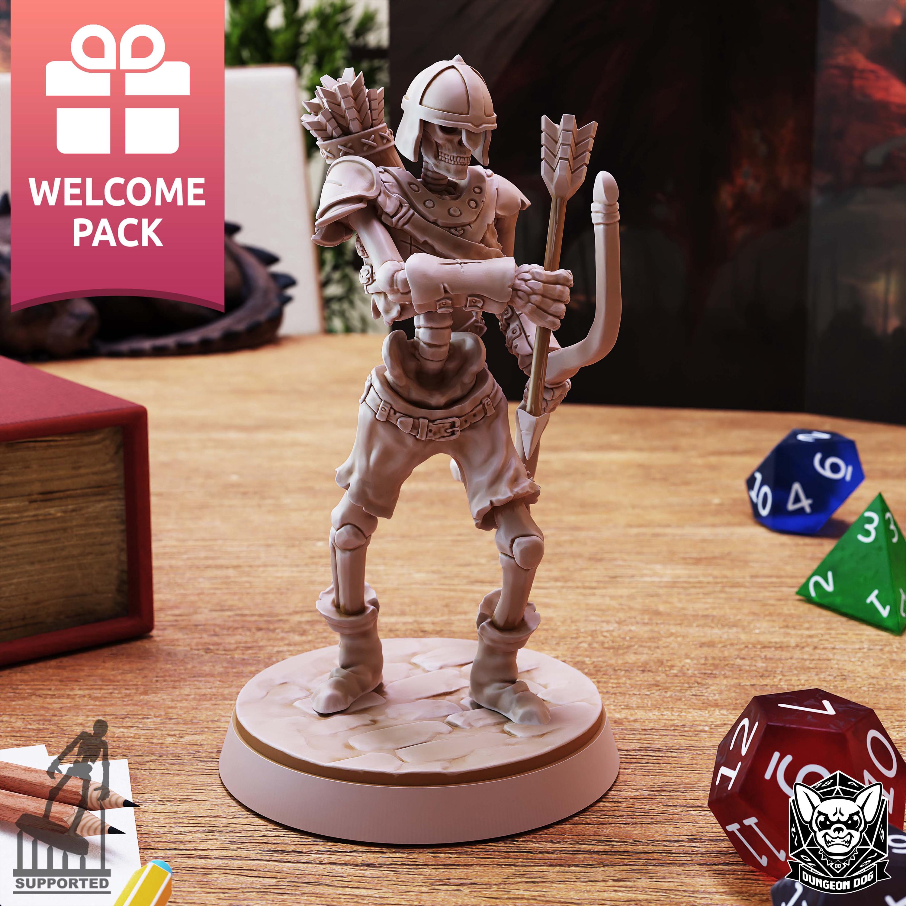Roleplaying Miniatures Skeleton pack Vol.01 by Dungeon Dog