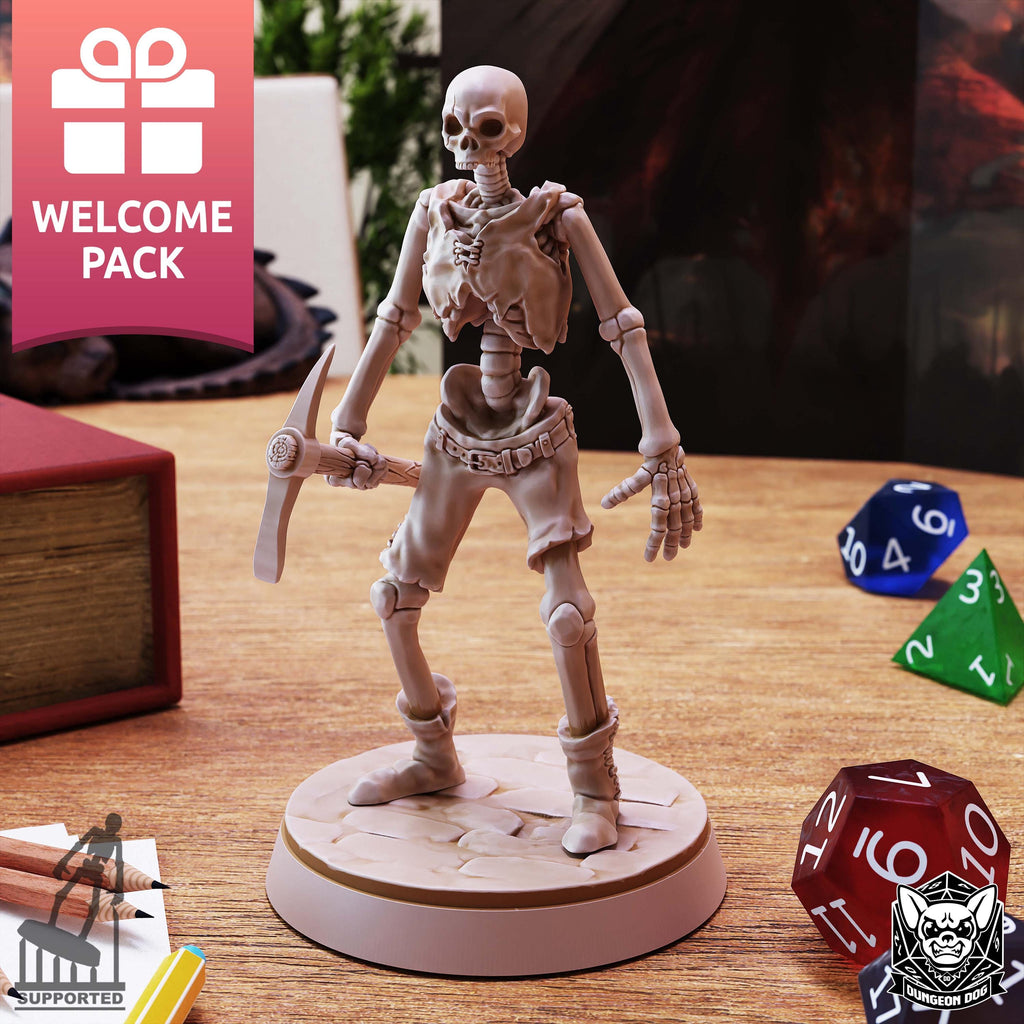 Roleplaying Miniatures Skeleton pack Vol.01 by Dungeon Dog