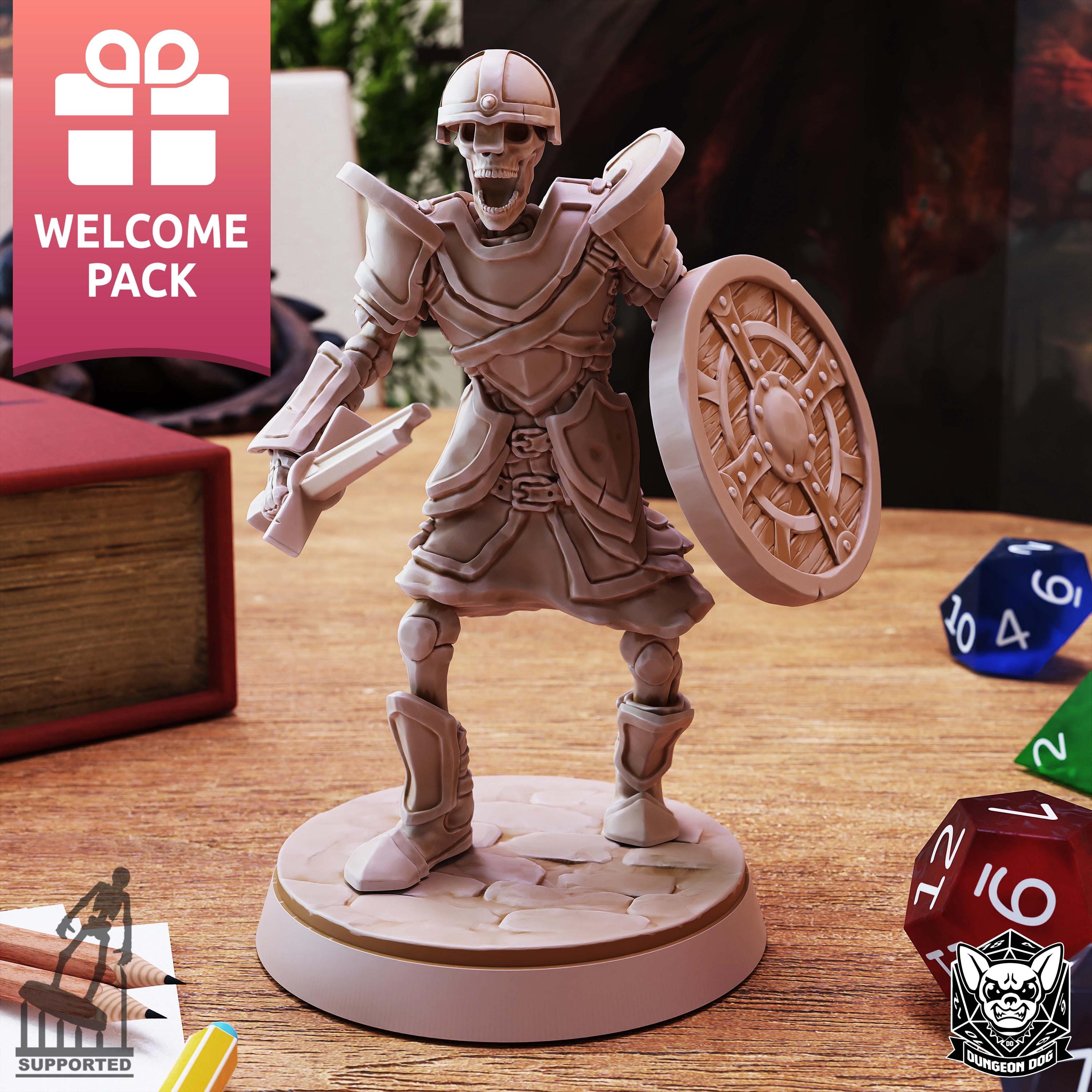 Roleplaying Miniatures Skeleton pack Vol.01 by Dungeon Dog