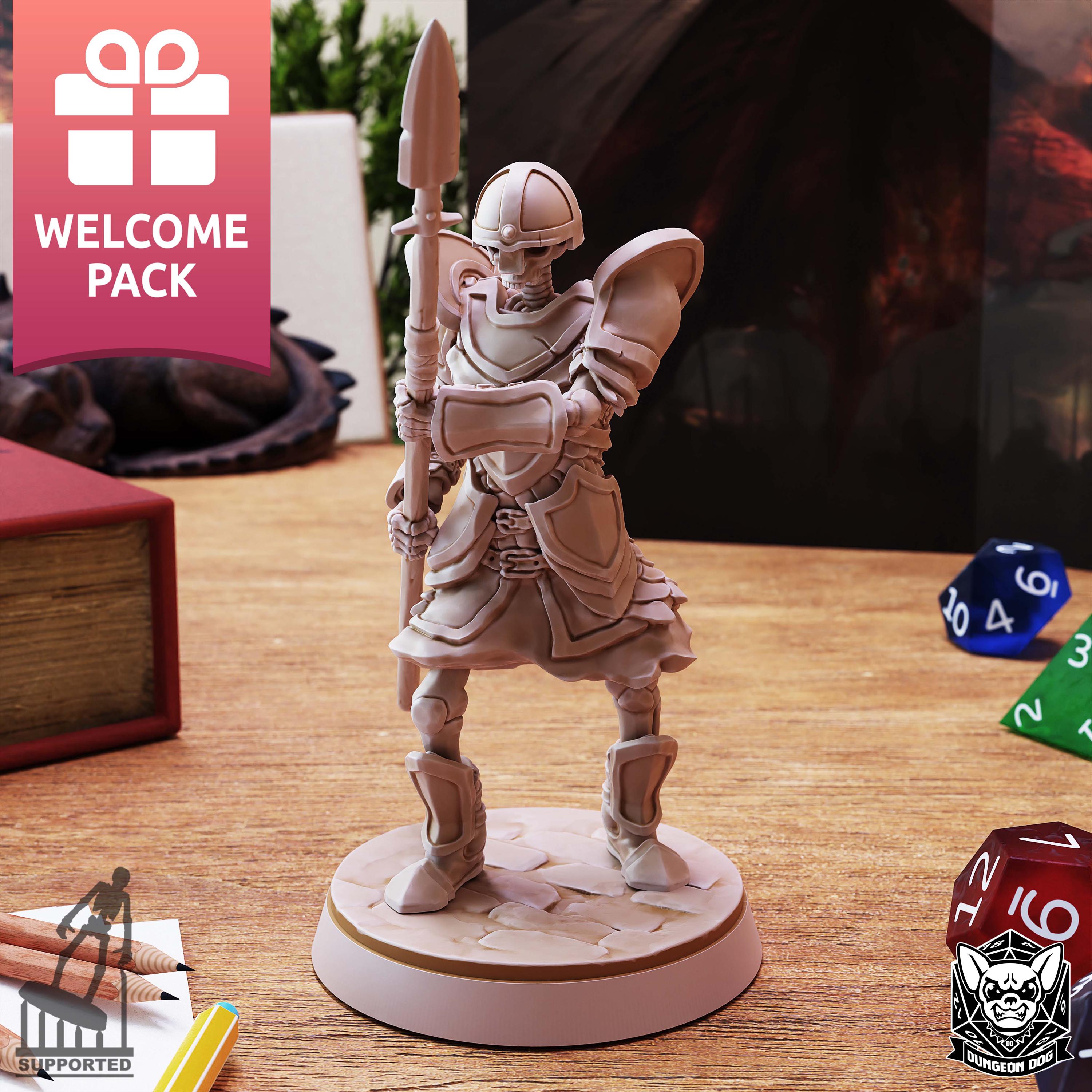 Roleplaying Miniatures Skeleton pack Vol.01 by Dungeon Dog