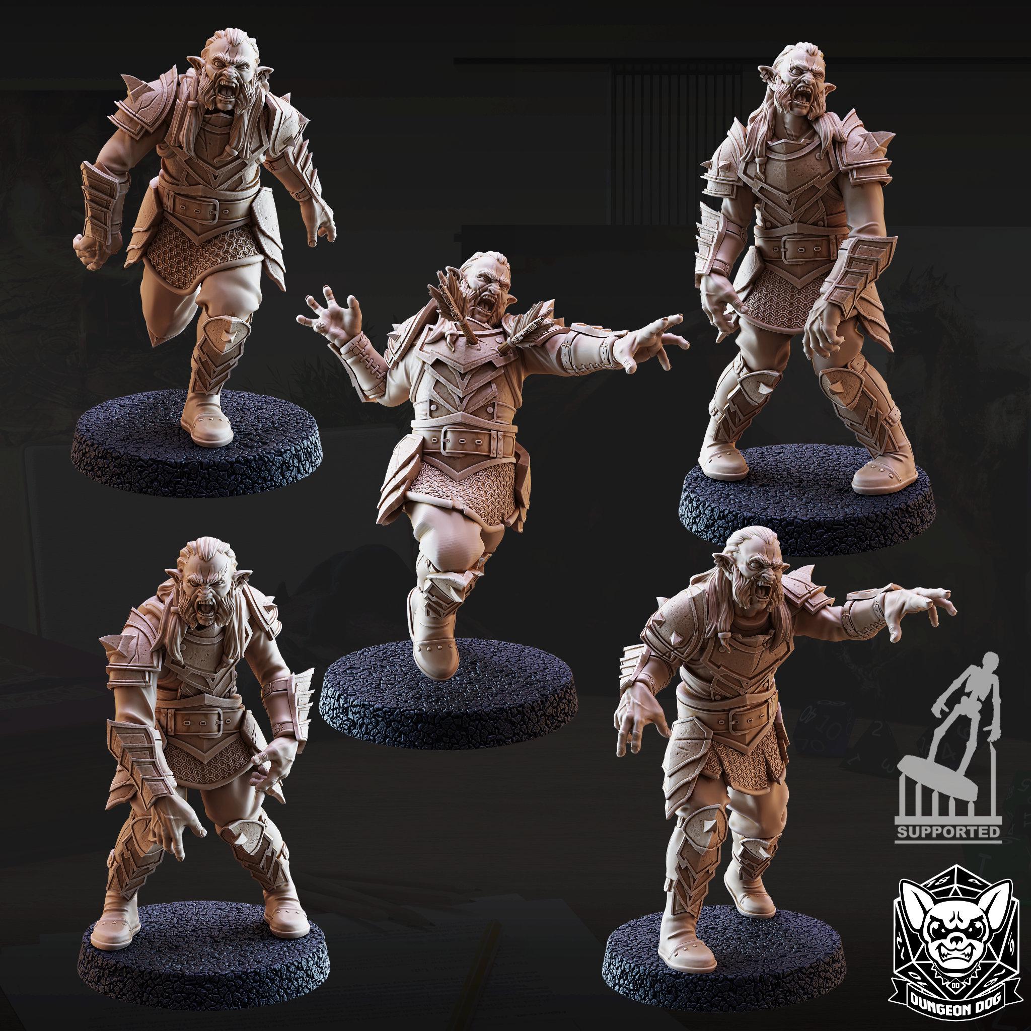 Roleplaying Miniatures Hobgoblin Zombie Bundle by Dungeon Dog