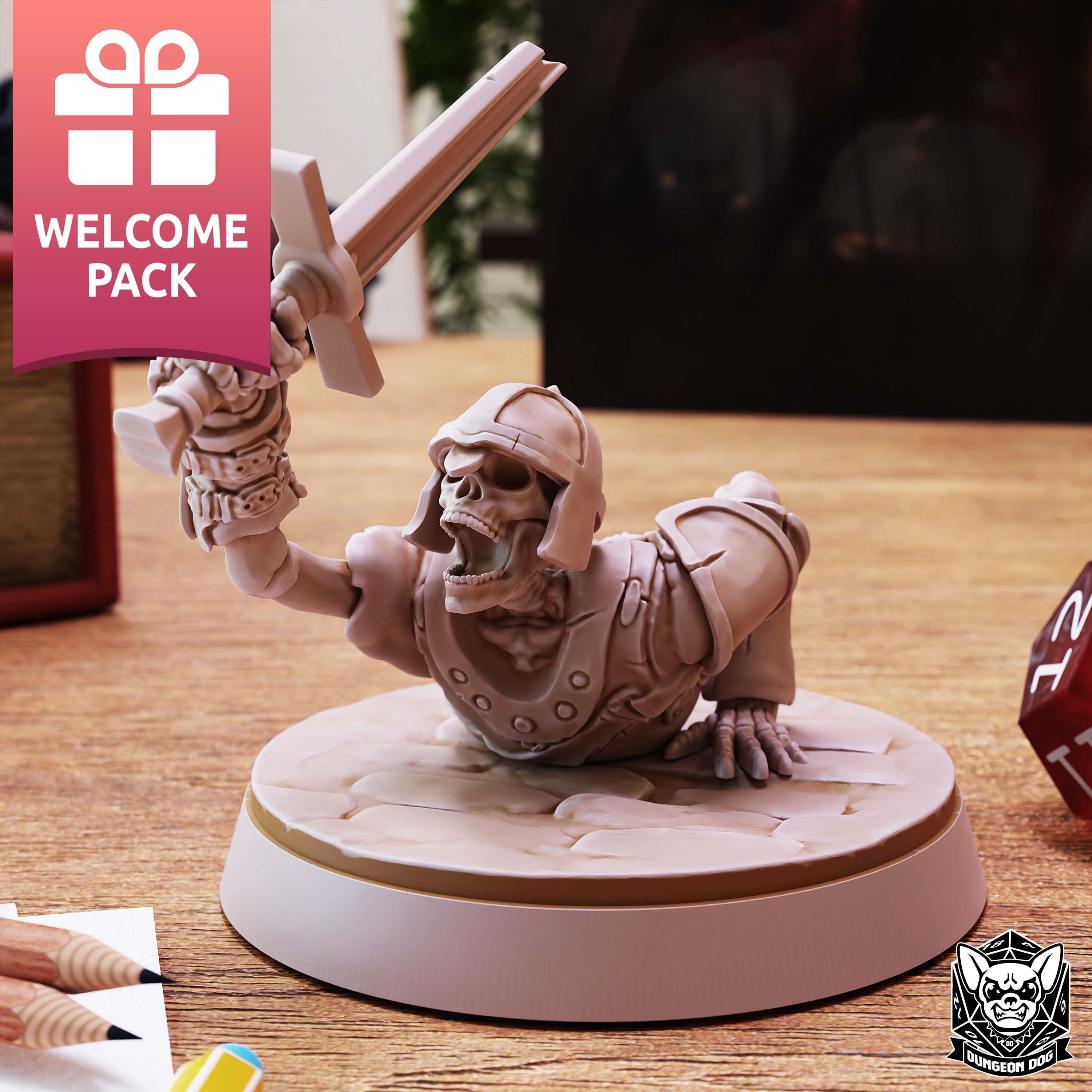 Roleplaying Miniatures Skeleton pack Vol.01 by Dungeon Dog