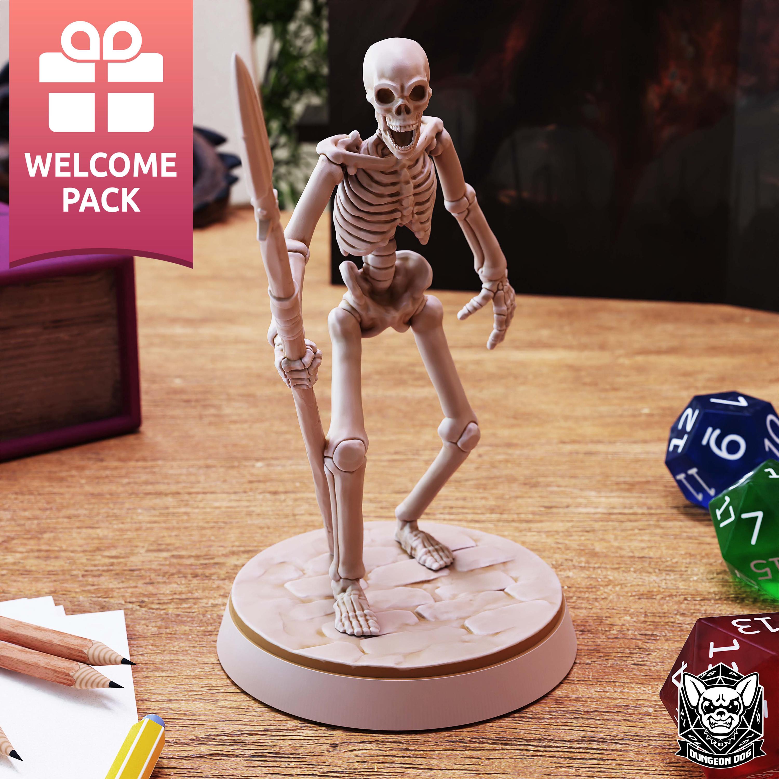 Roleplaying Miniatures Skeleton pack Vol.01 by Dungeon Dog