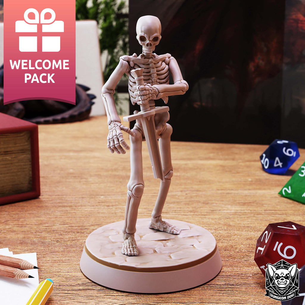 Roleplaying Miniatures Skeleton pack Vol.01 by Dungeon Dog