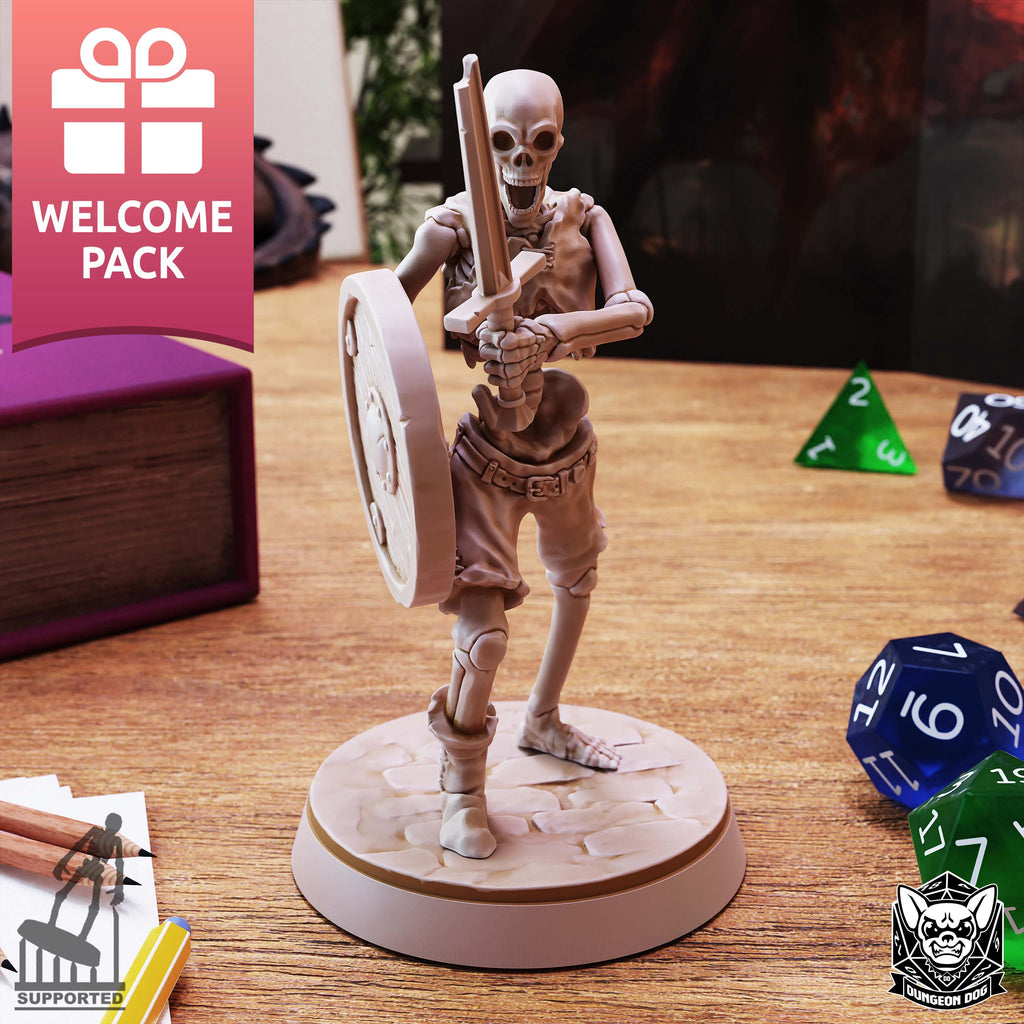 Roleplaying Miniatures Skeleton pack Vol.01 by Dungeon Dog