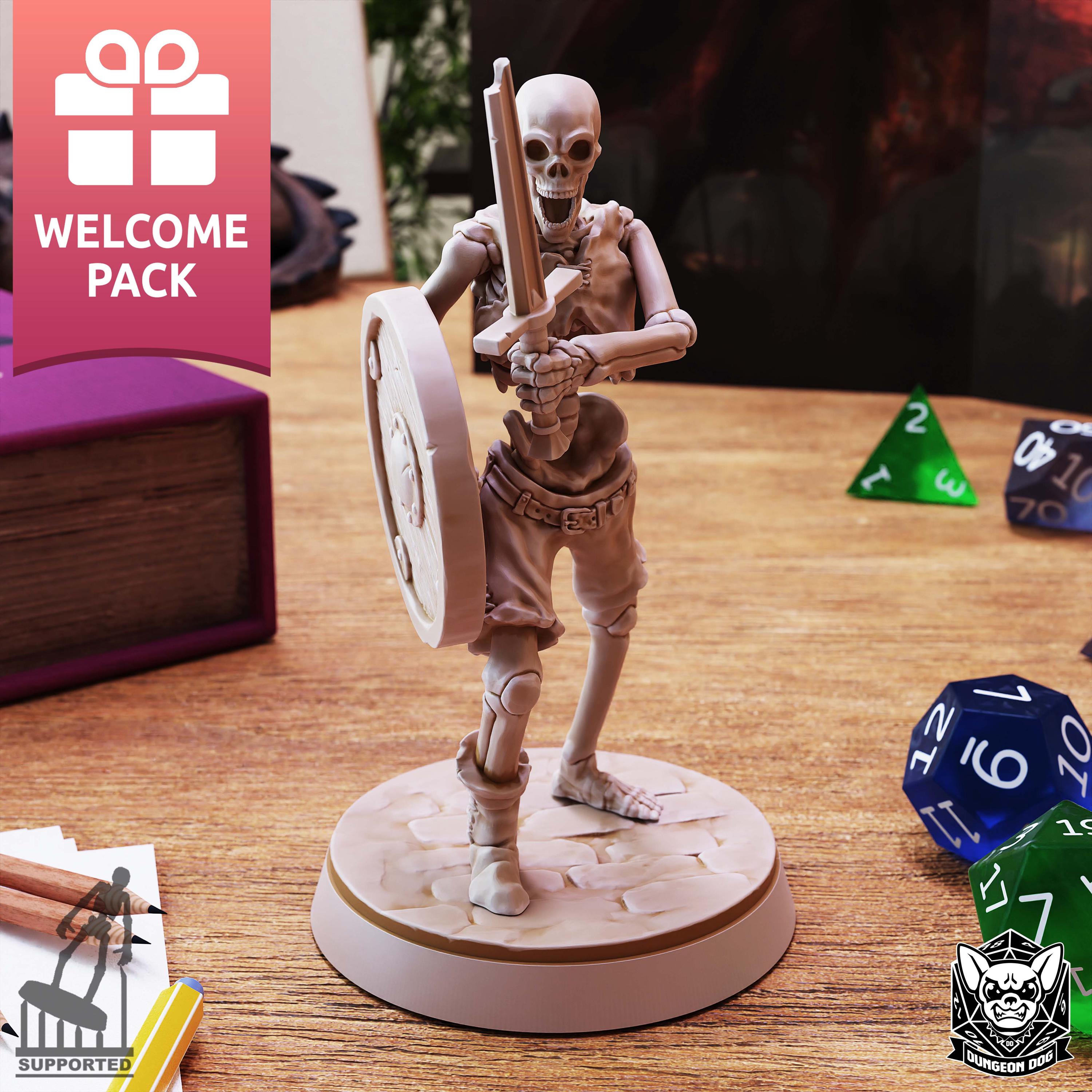 Roleplaying Miniatures Skeleton pack Vol.01 by Dungeon Dog