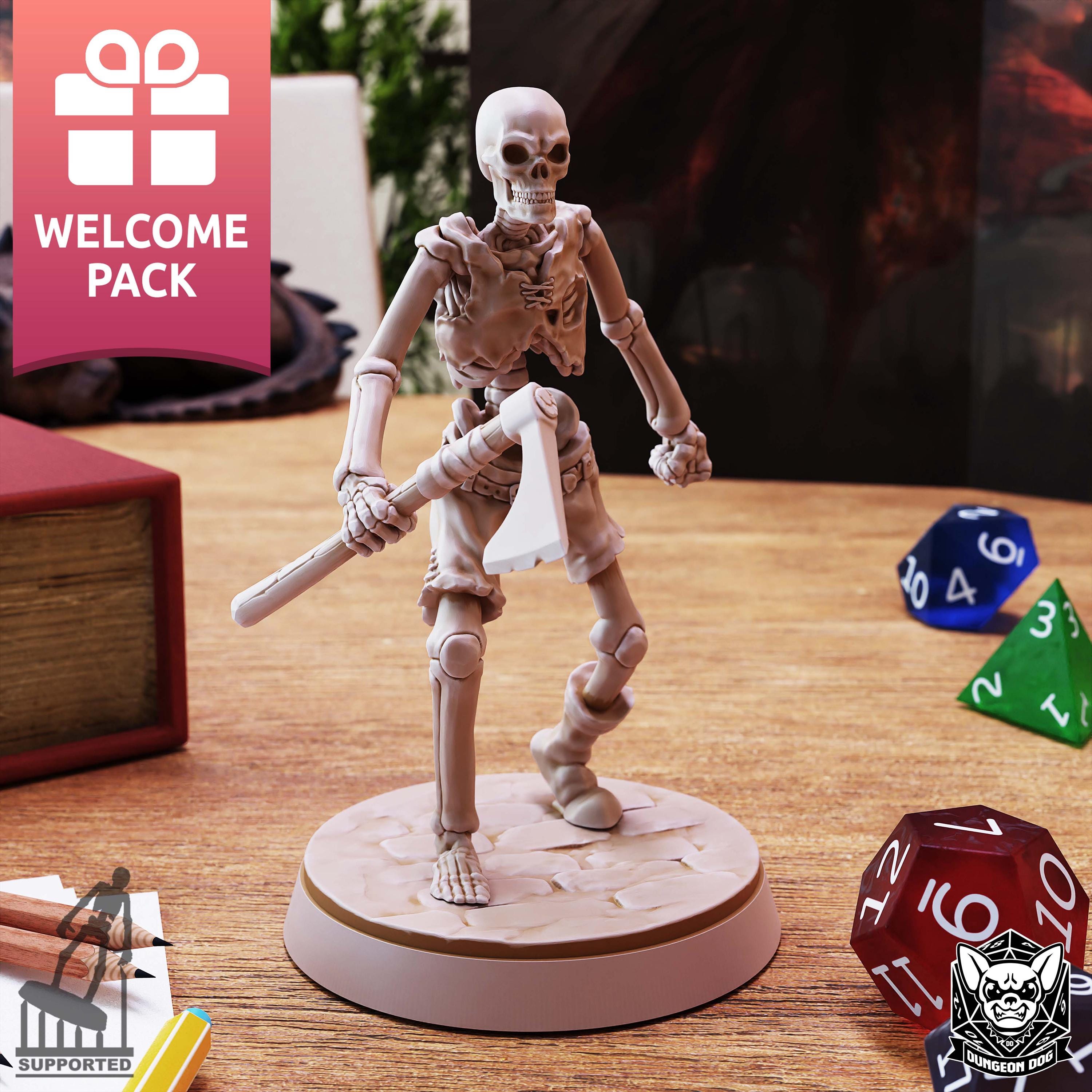 Roleplaying Miniatures Skeleton pack Vol.01 by Dungeon Dog