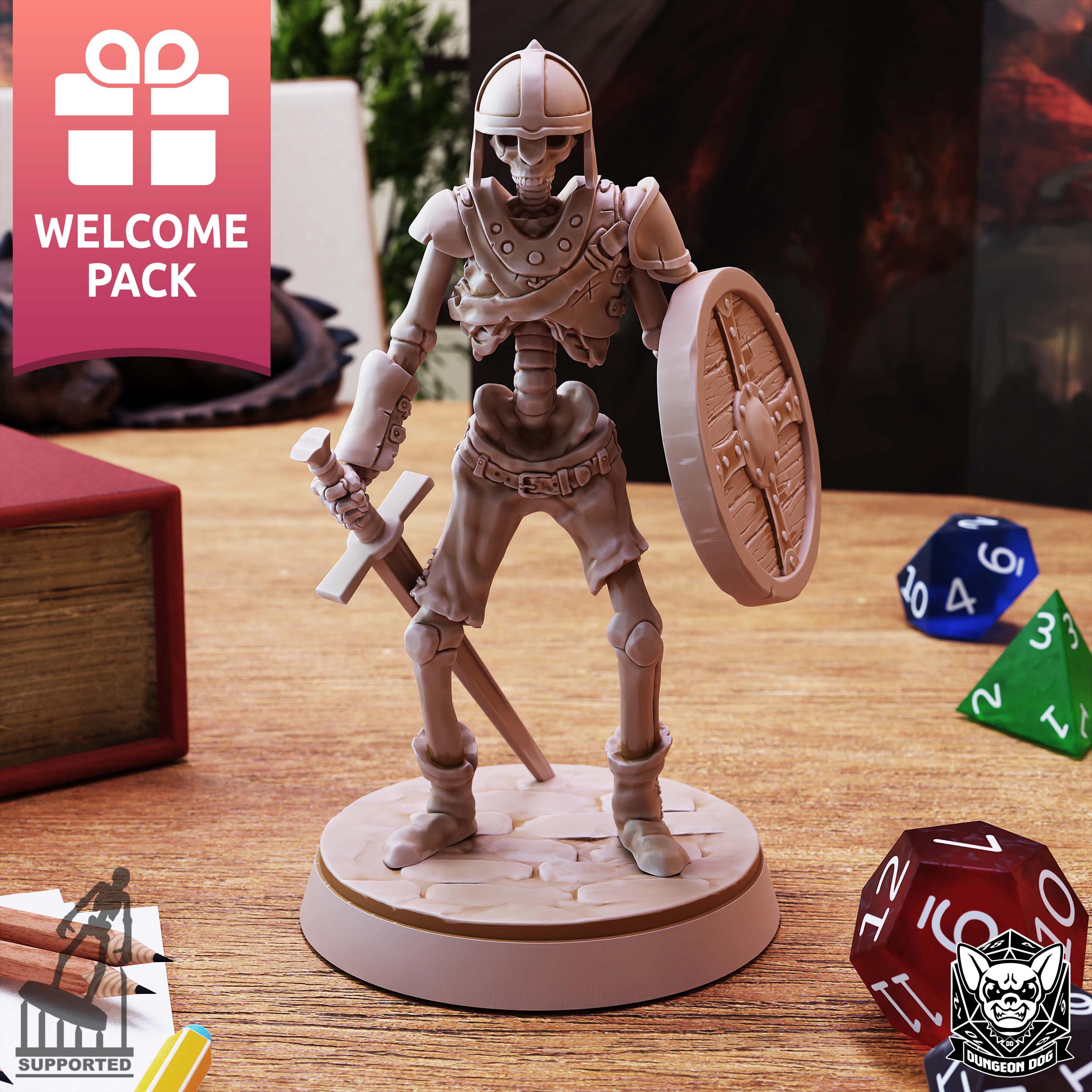 Roleplaying Miniatures Skeleton pack Vol.01 by Dungeon Dog