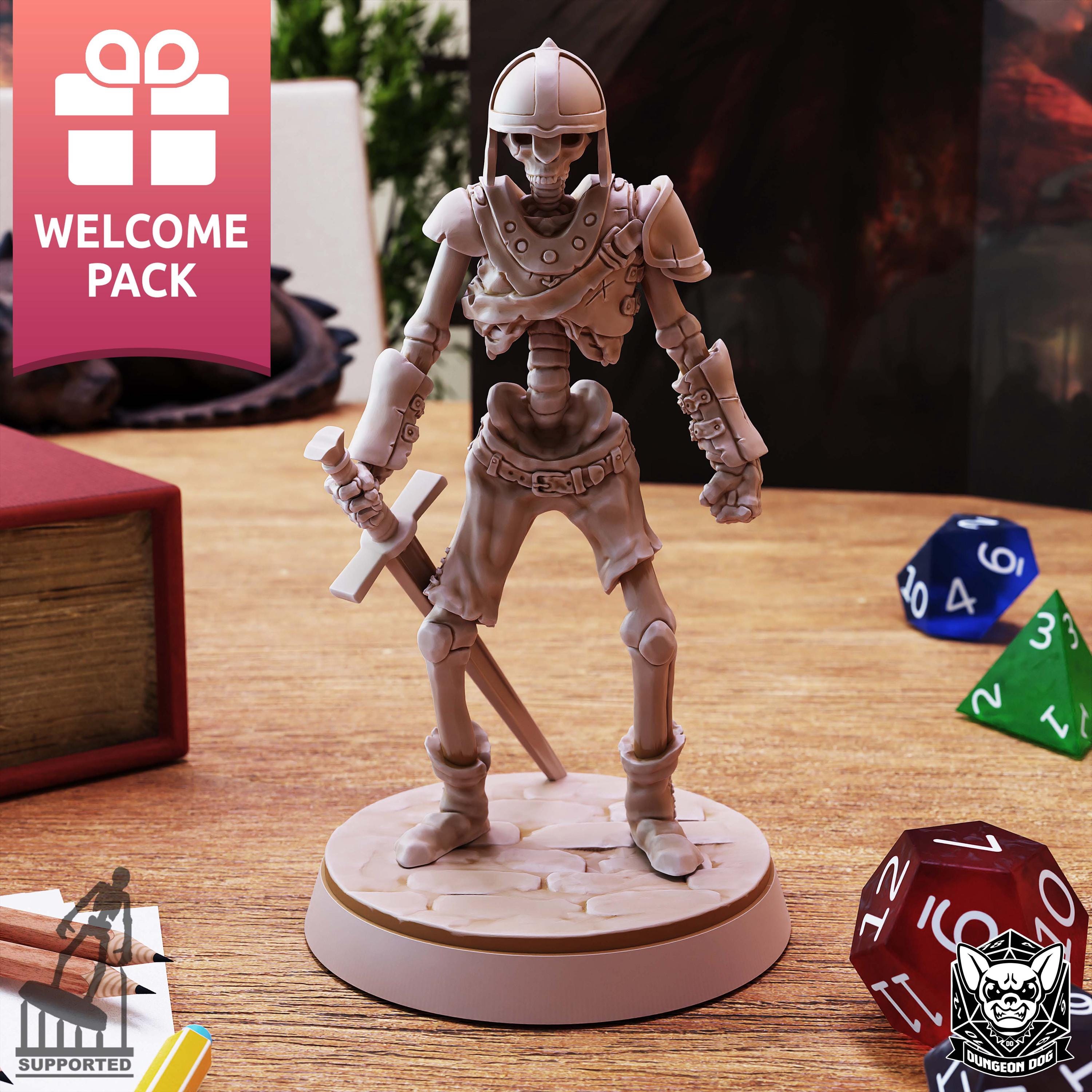 Roleplaying Miniatures Skeleton pack Vol.01 by Dungeon Dog