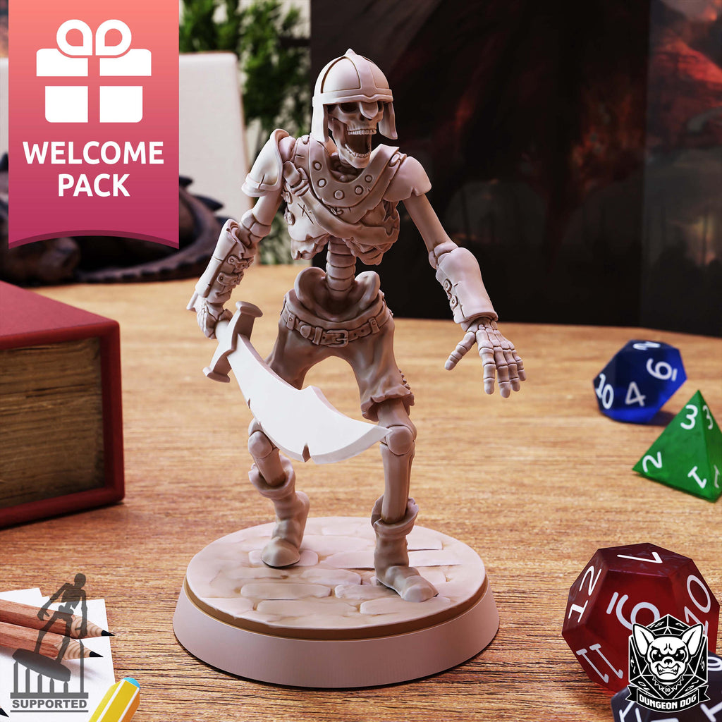 Roleplaying Miniatures Skeleton pack Vol.01 by Dungeon Dog