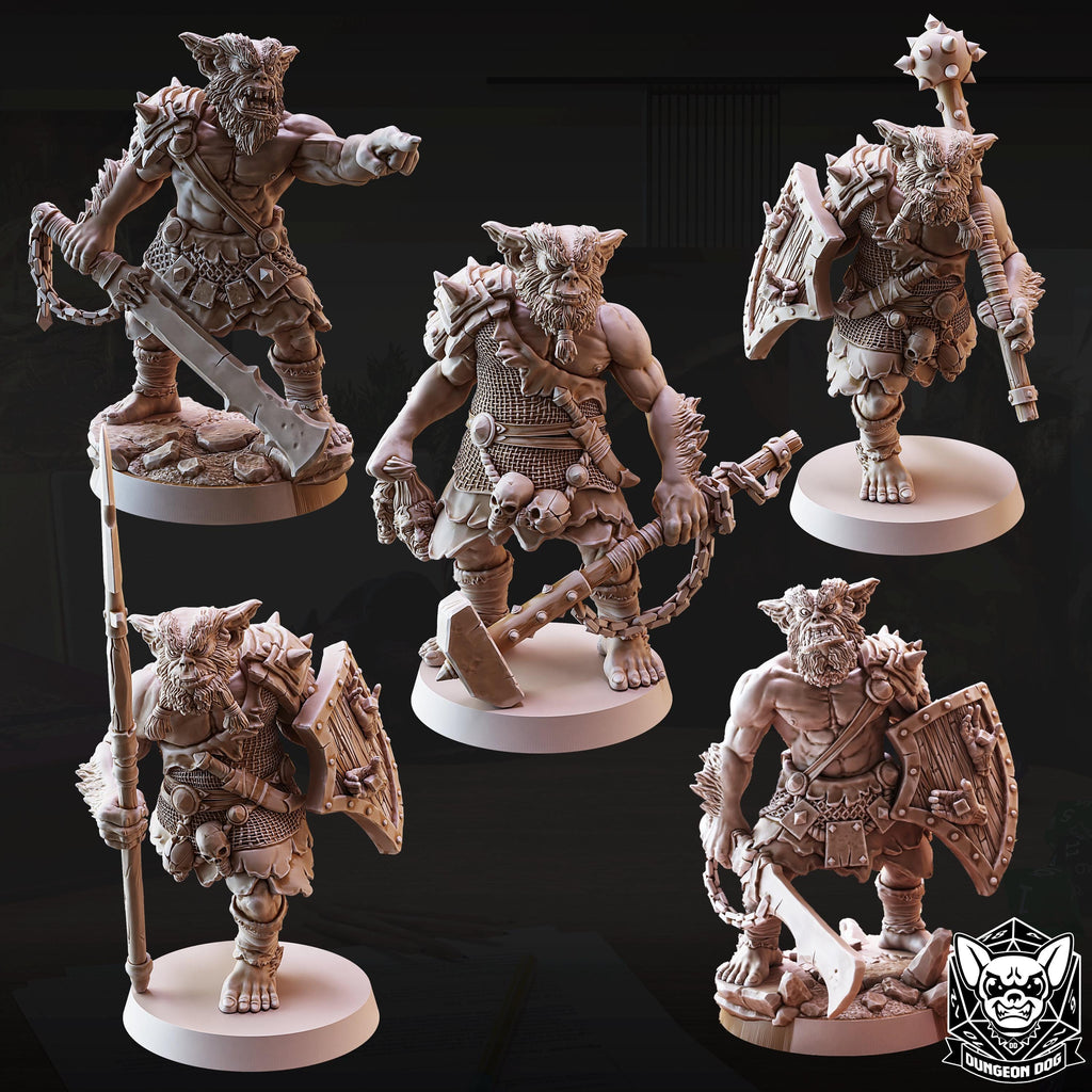Roleplaying Miniatures Bugbear bundle by Dungeon Dog