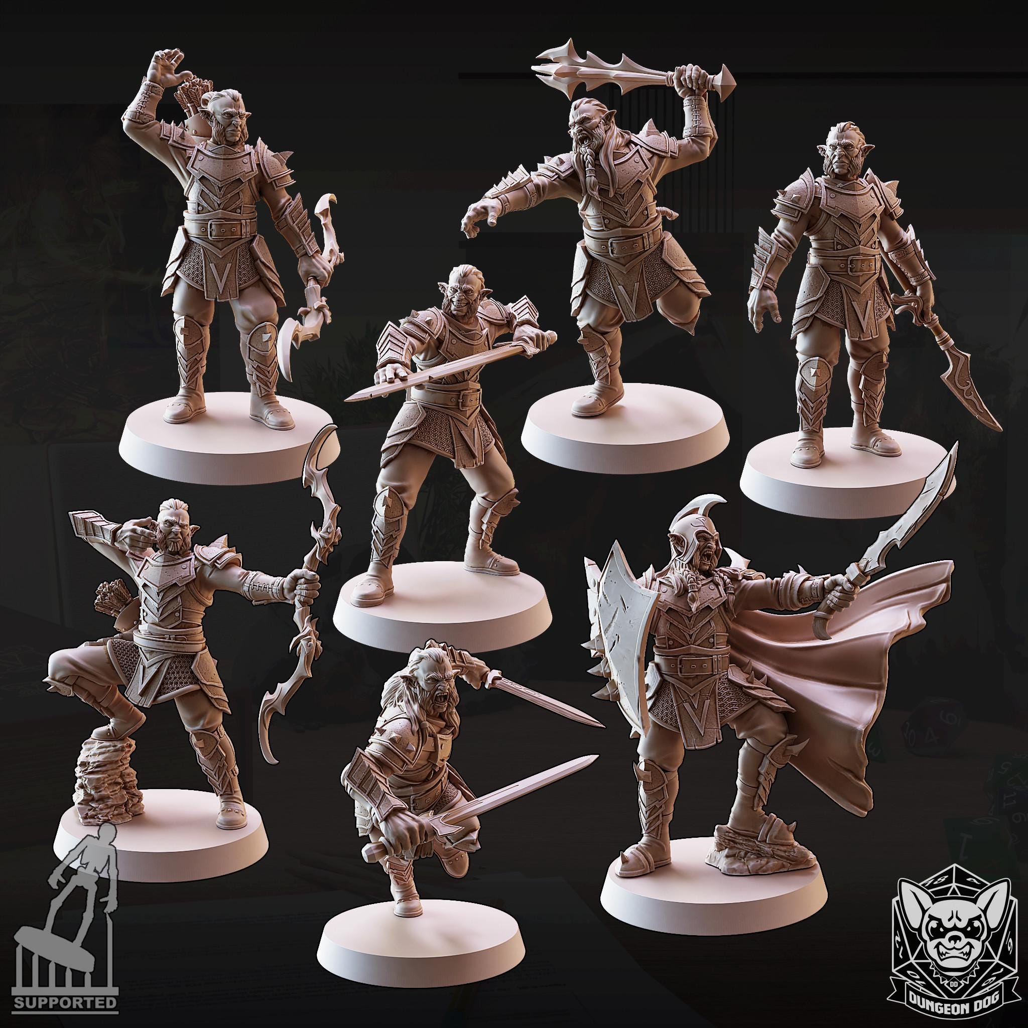 Roleplaying Miniatures Hobgoblin bundle by Dungeon Dog