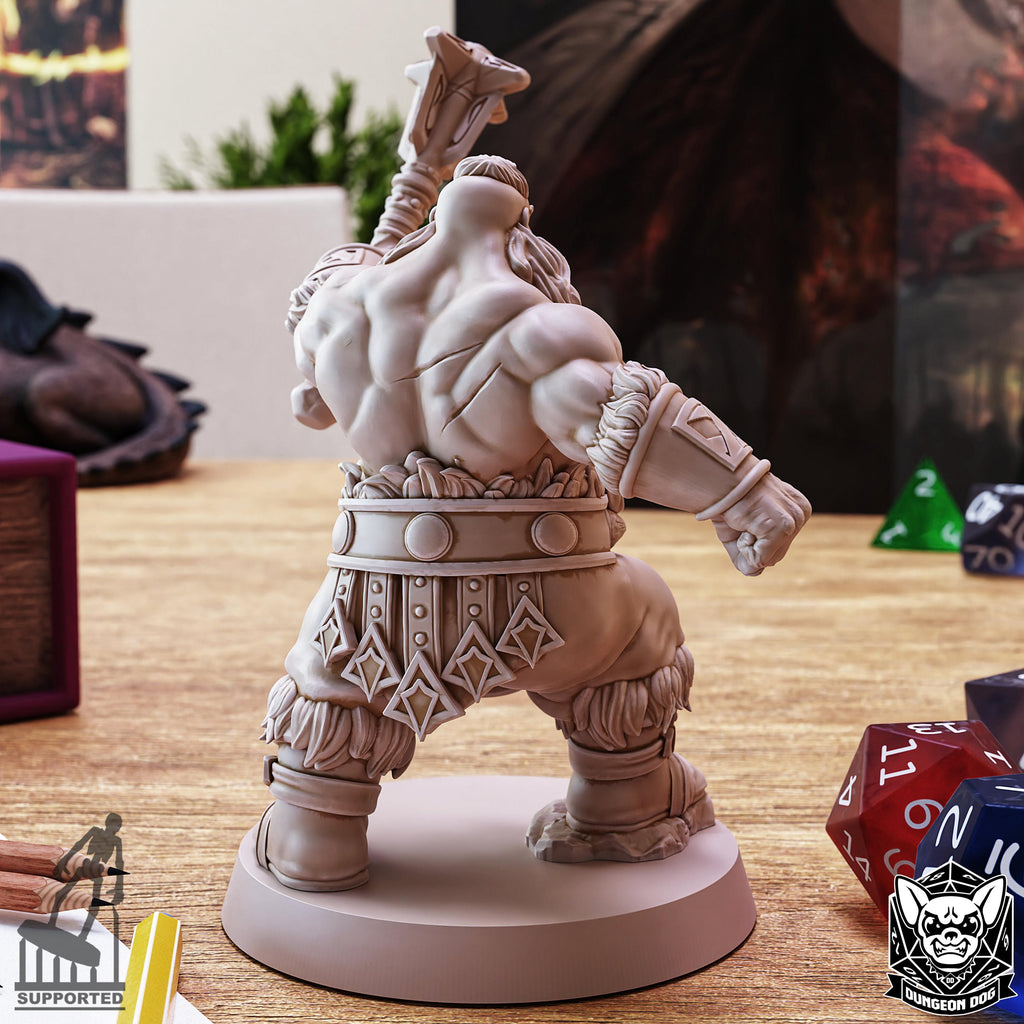 Roleplaying Miniatures Dwarf Barbarian Bundle by Dungeon Dog