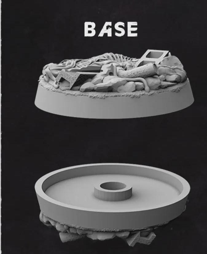 Scrap metal scenic Bases by Zabavka Workshop 10x