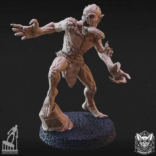 Roleplaying Miniatures 5 Abyssal Ghouls by Dungeon Dog