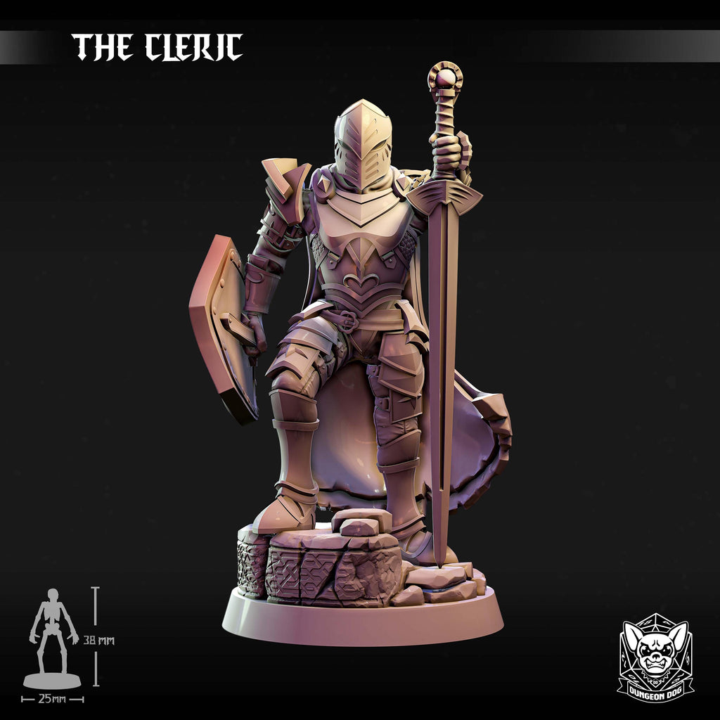 Roleplaying Miniatures Human Cleric by Dungeon Dog