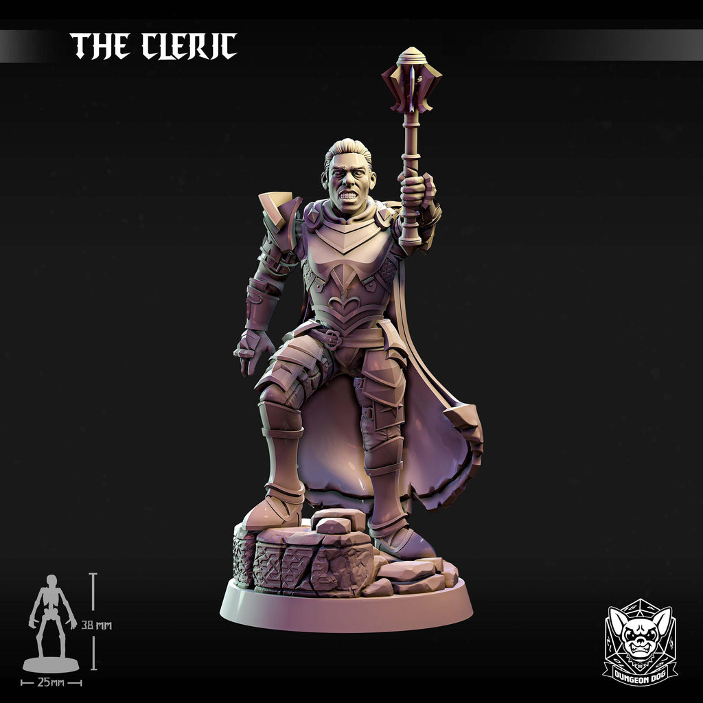 Roleplaying Miniatures Human Cleric by Dungeon Dog