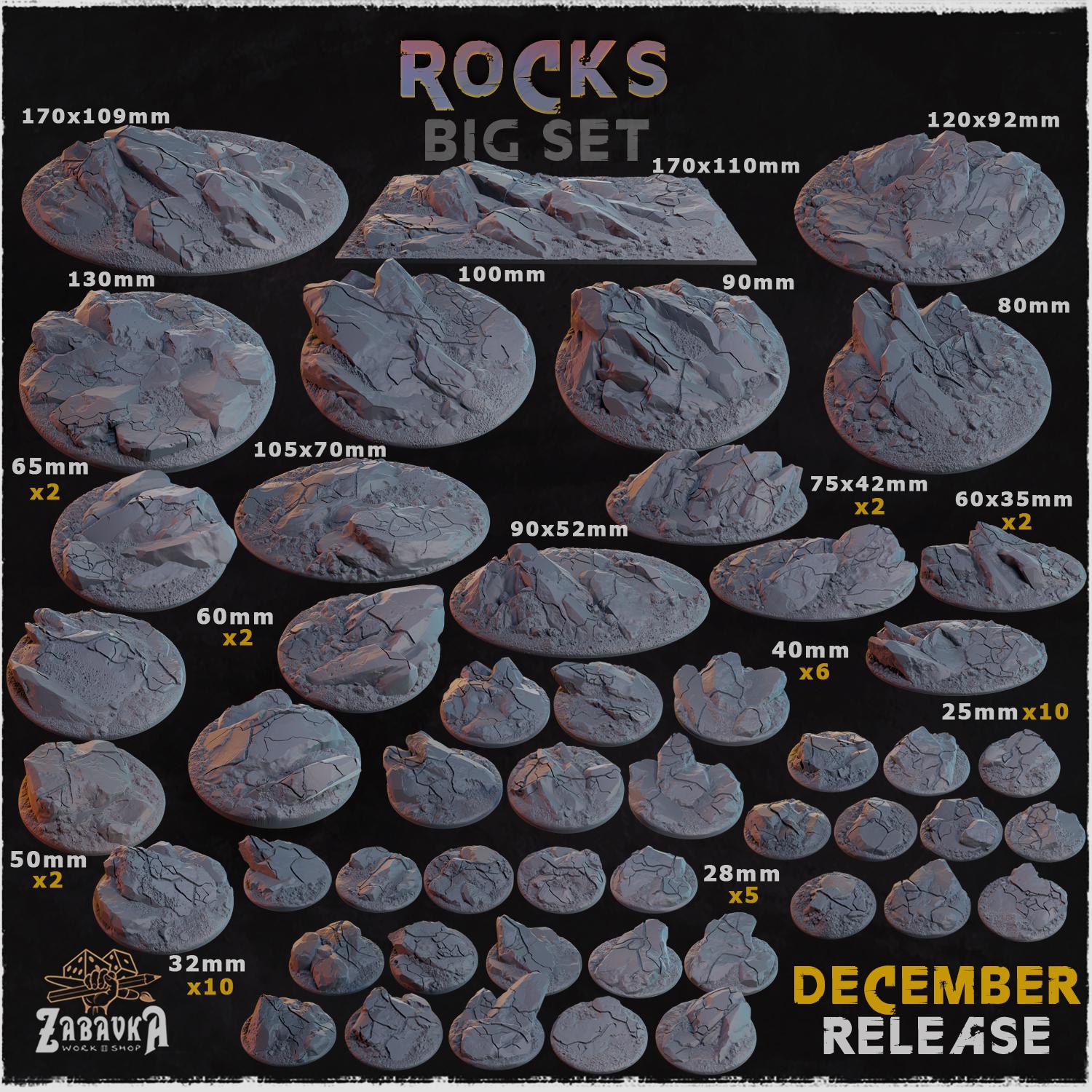 Rocks - Bases & Toppers by Zabavka Workshop