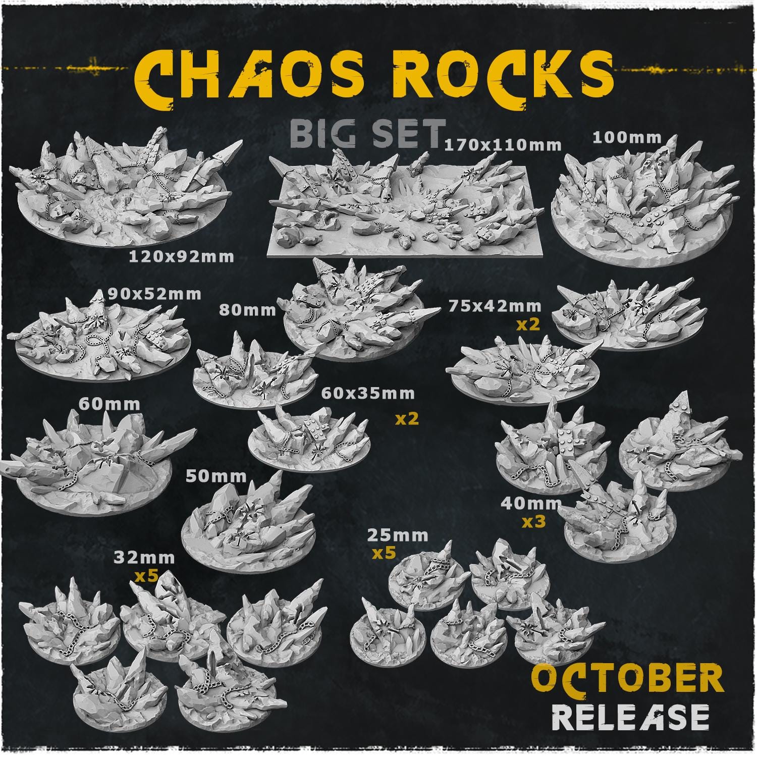 Chaos rocks - Bases & Toppers by Zabavka Workshop