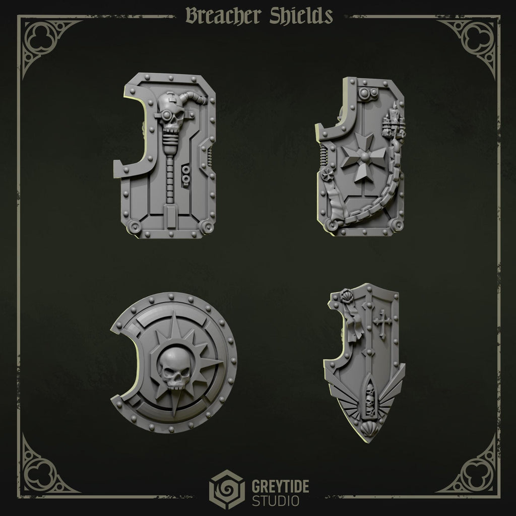 4x Greytide Studios Eternal Pilgrims Breacher shields pack