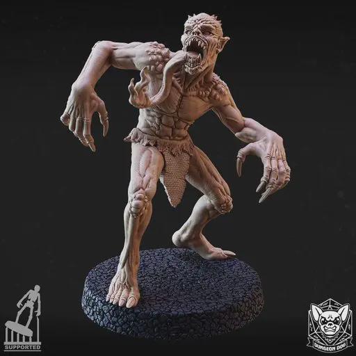 Roleplaying Miniatures 5 Abyssal Ghouls by Dungeon Dog